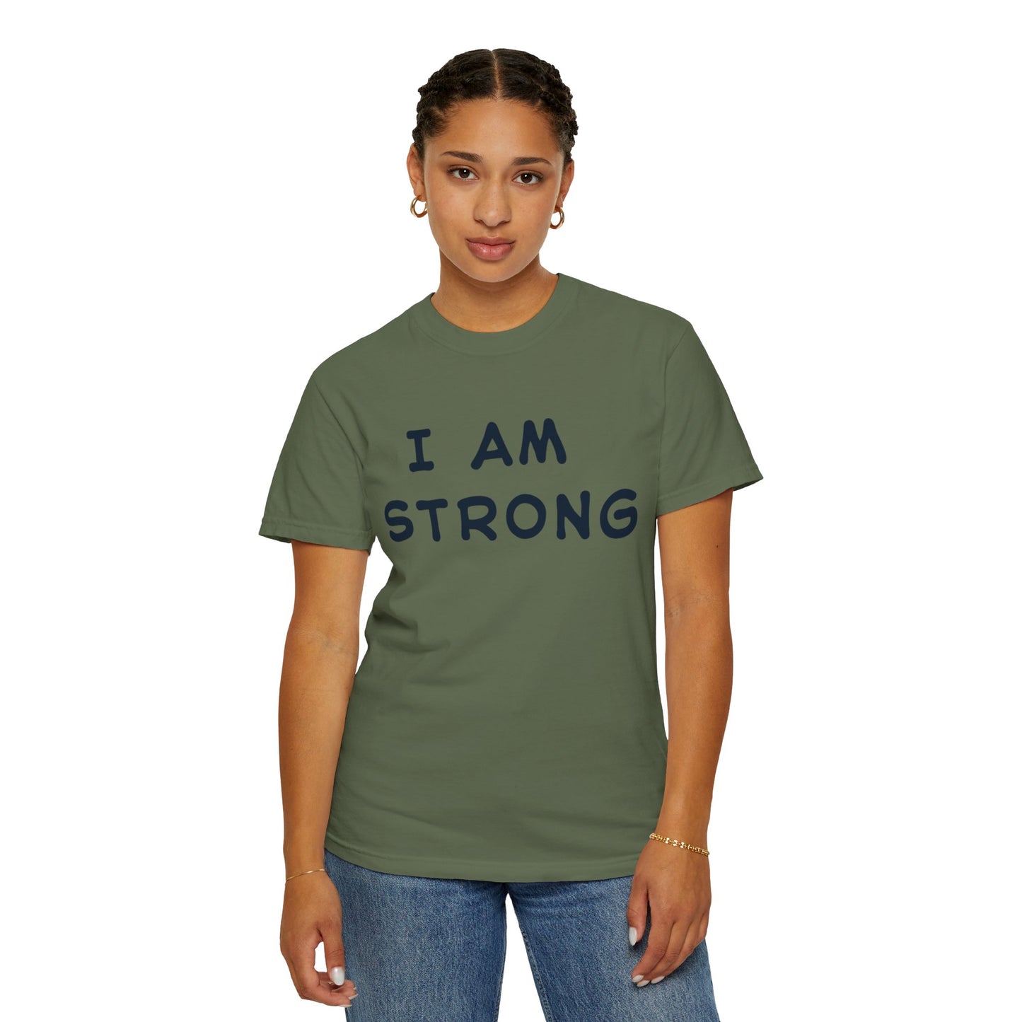 Empowering Unisex T-shirt - I AM STRONG, Motivational Tee, Gift for Him/Her, Casual Wear, Fitness Apparel, Positive Affirmation Shirt
