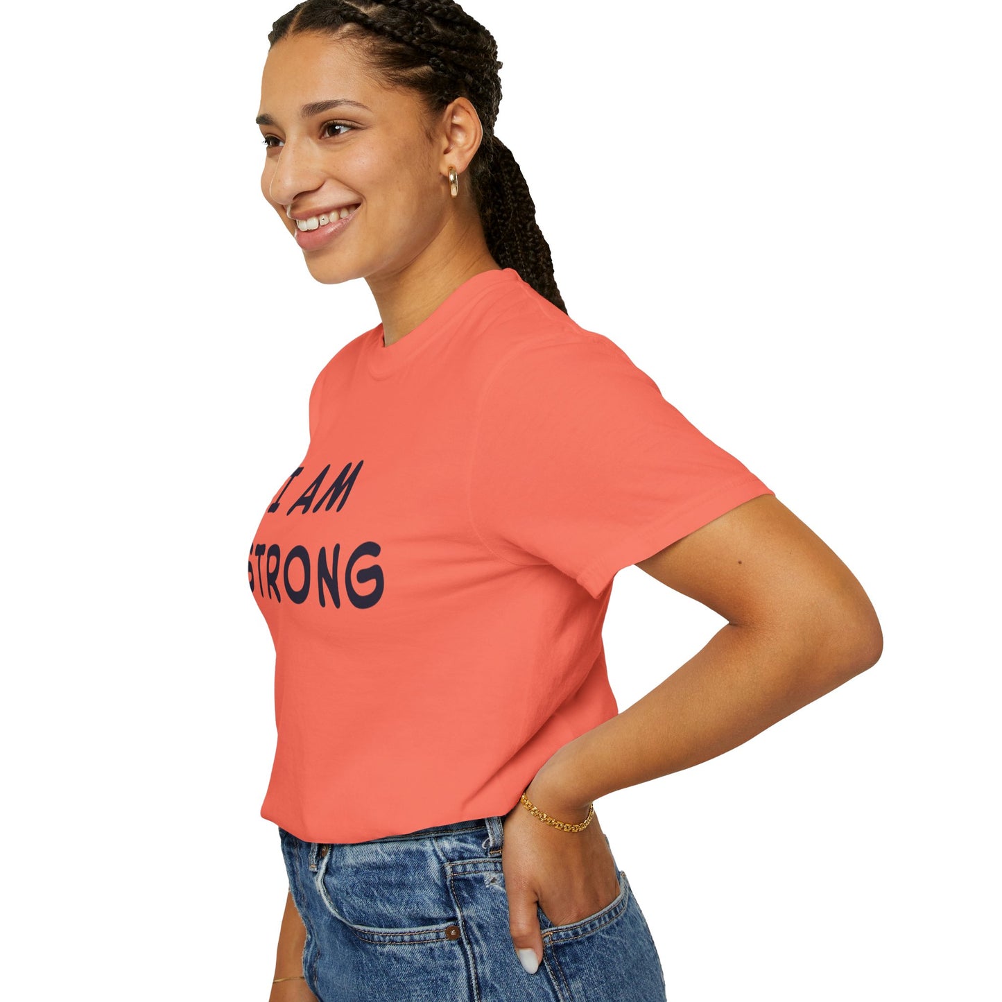 Empowering Unisex T-shirt - I AM STRONG, Motivational Tee, Gift for Him/Her, Casual Wear, Fitness Apparel, Positive Affirmation Shirt