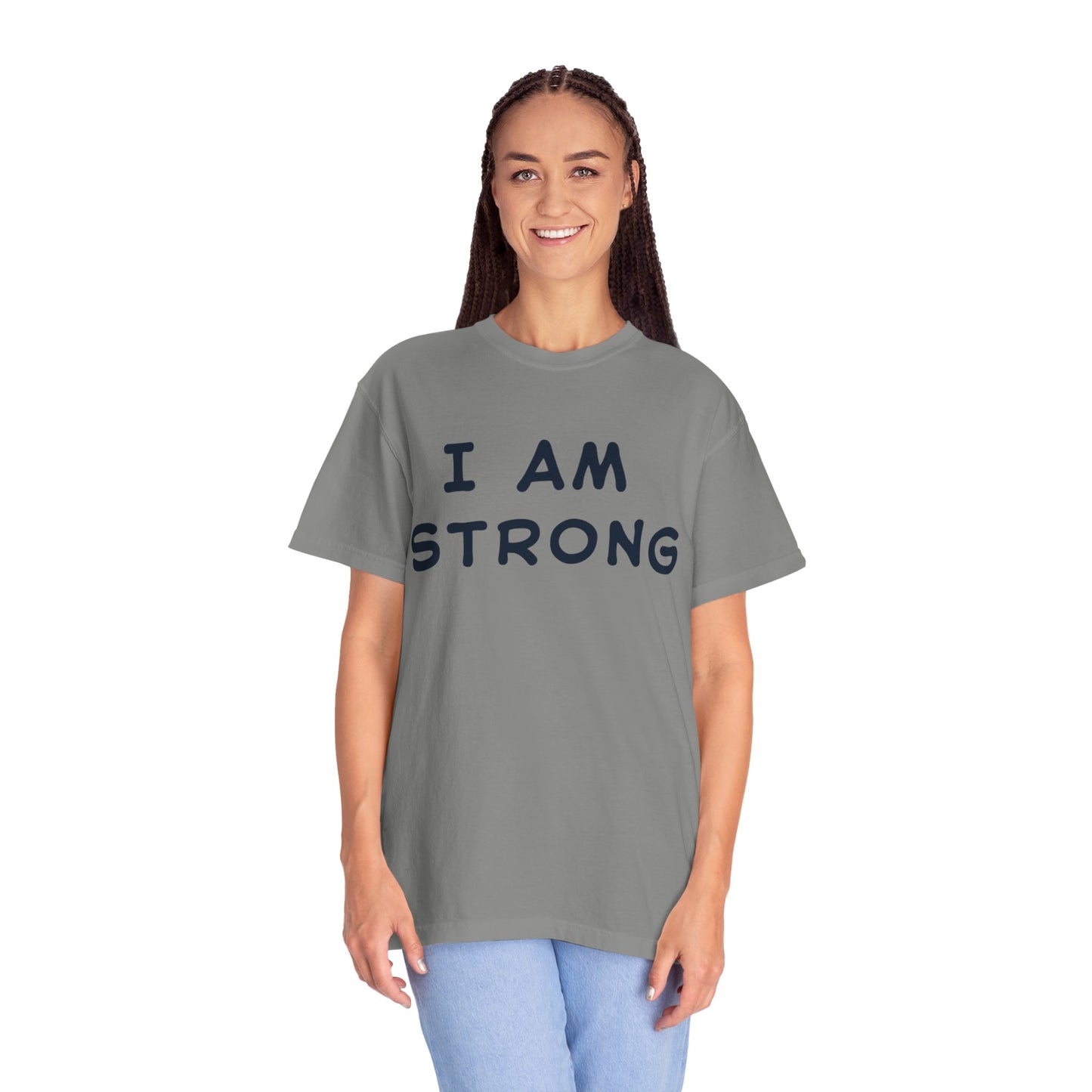 Empowering Unisex T-shirt - I AM STRONG, Motivational Tee, Gift for Him/Her, Casual Wear, Fitness Apparel, Positive Affirmation Shirt