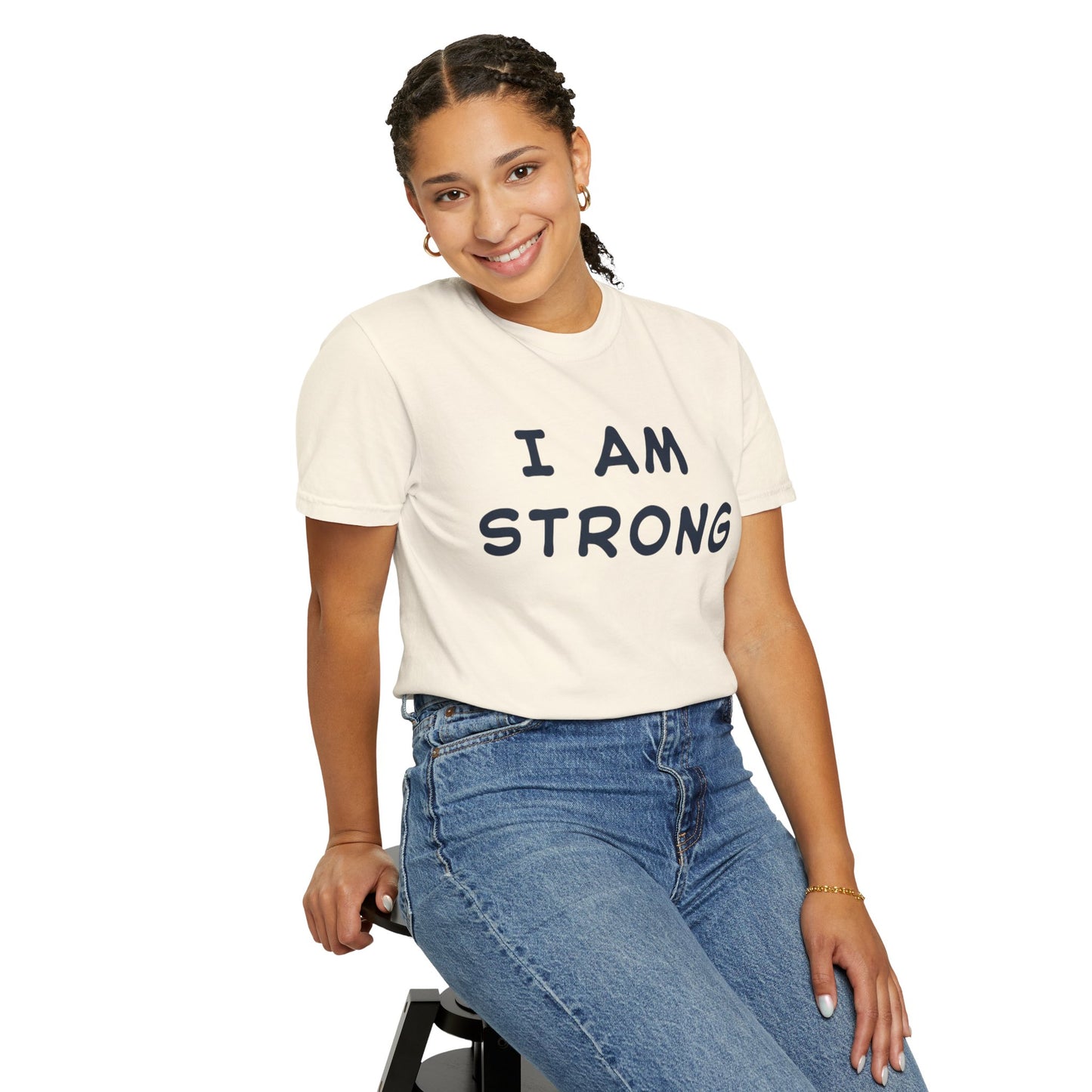 Empowering Unisex T-shirt - I AM STRONG, Motivational Tee, Gift for Him/Her, Casual Wear, Fitness Apparel, Positive Affirmation Shirt