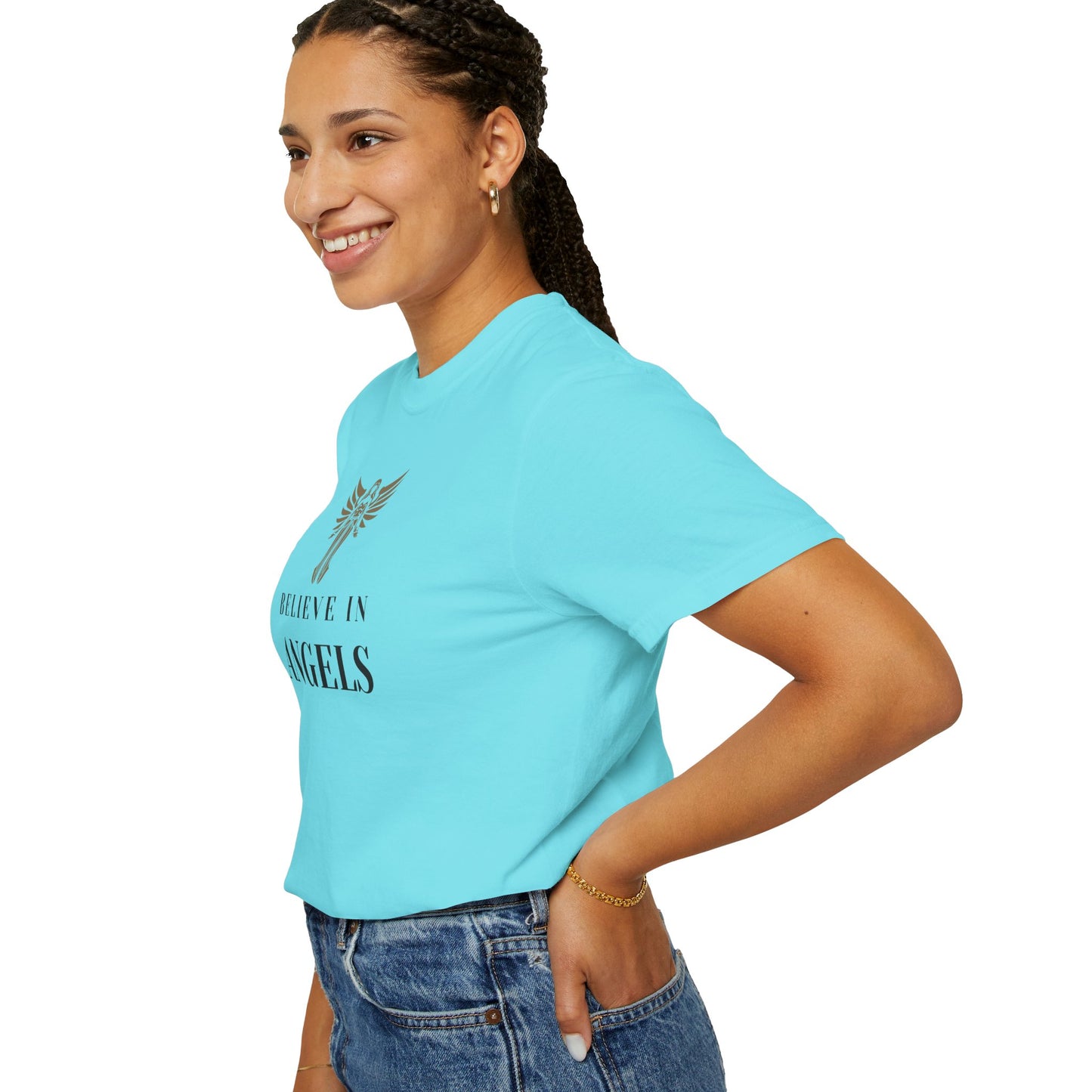 Believe in Angels Unisex T-Shirt for Spiritual Seekers, Casual Wear, Gift for Friends, Birthday Gift, Inspirational Apparel