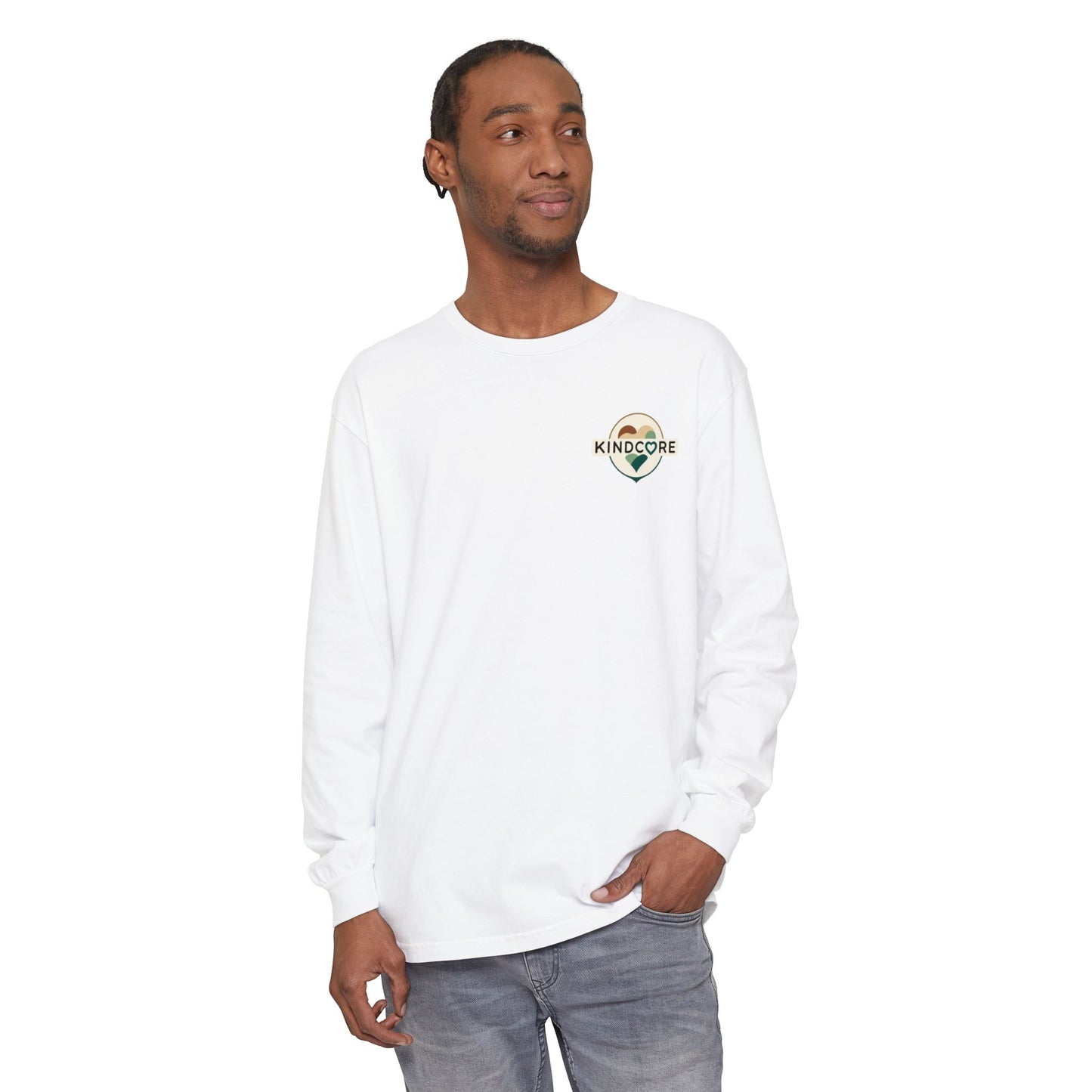 Be Kind Long Sleeve Tee, Unisex Garment-Dyed Shirt, Kindness Apparel, Casual Wear, Gift for Friends, Positive Vibes T-Shirt