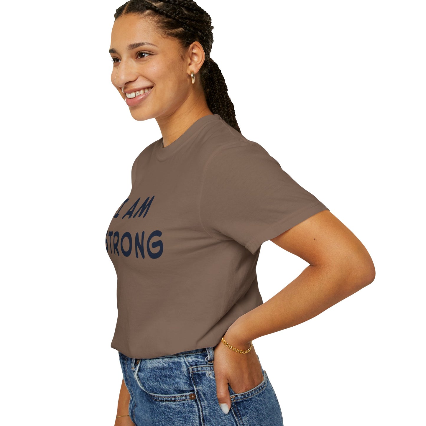 Empowering Unisex T-shirt - I AM STRONG, Motivational Tee, Gift for Him/Her, Casual Wear, Fitness Apparel, Positive Affirmation Shirt