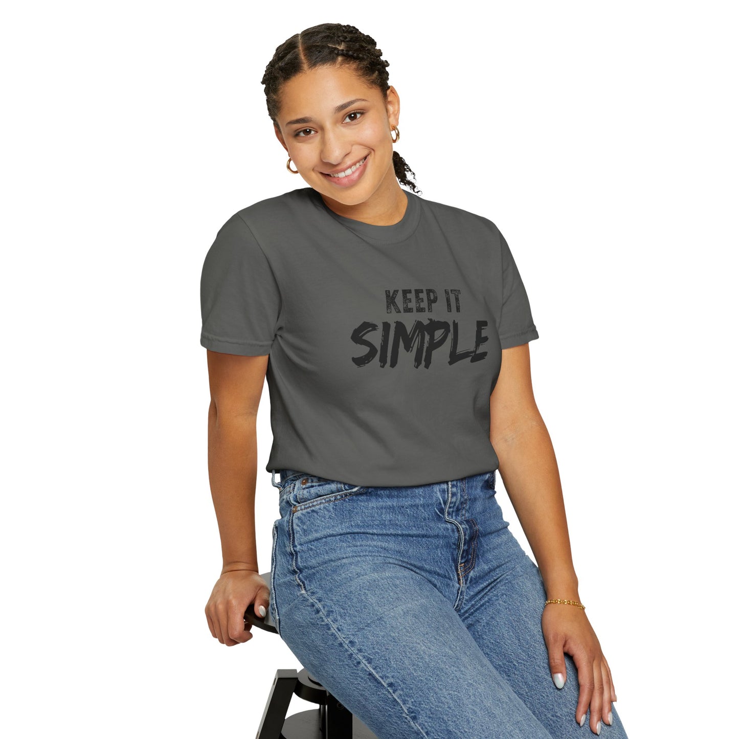 Unisex Garment-Dyed T-Shirt - Keep It Simple Tee, Casual Wear, Minimalist Fashion, Gift Idea, Everyday Comfort