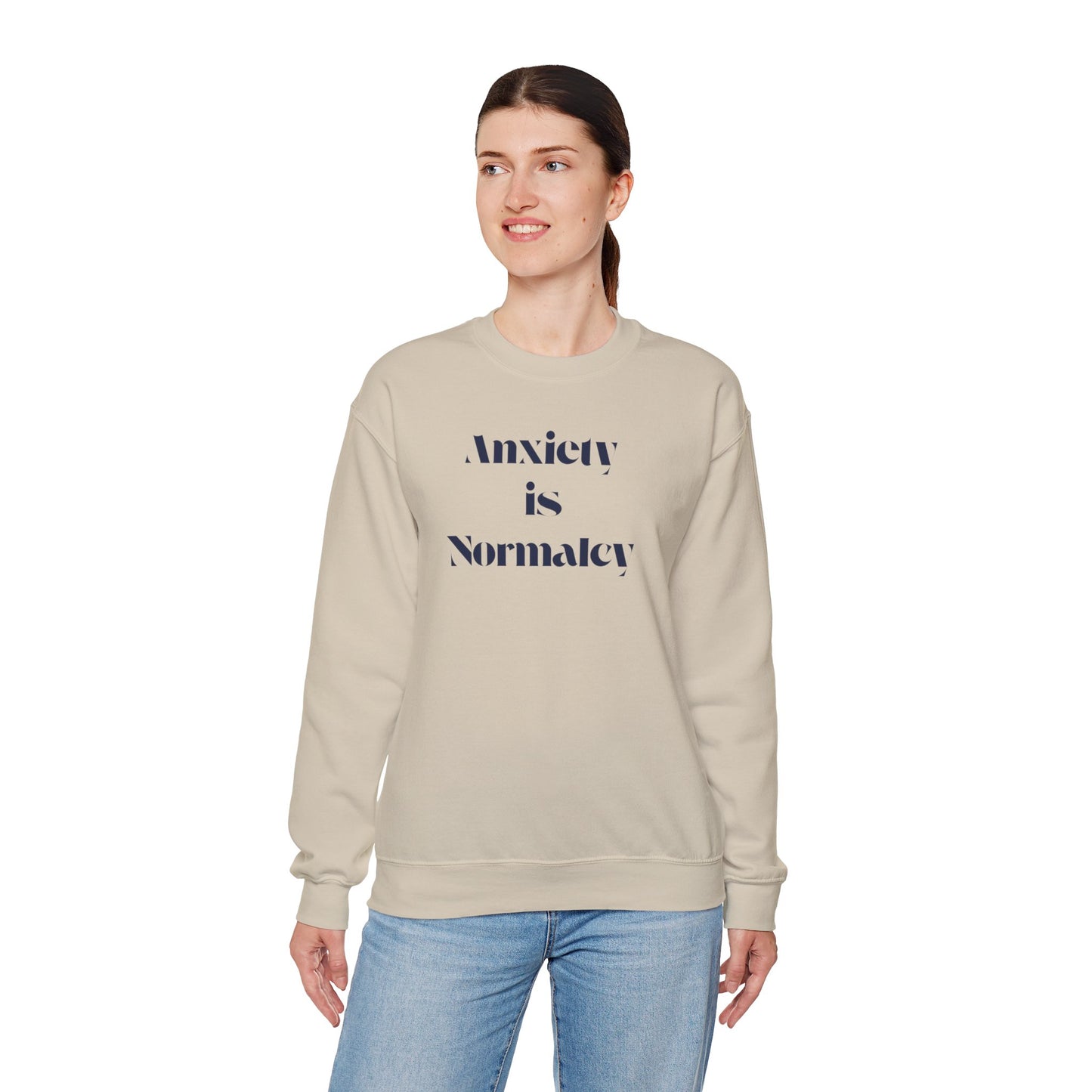 Unisex Anxiety Equals Normalcy Sweatshirt, Cozy Crewneck Gift, Comfy Clothing for Mental Health Awareness, Thoughtful Present for Friends