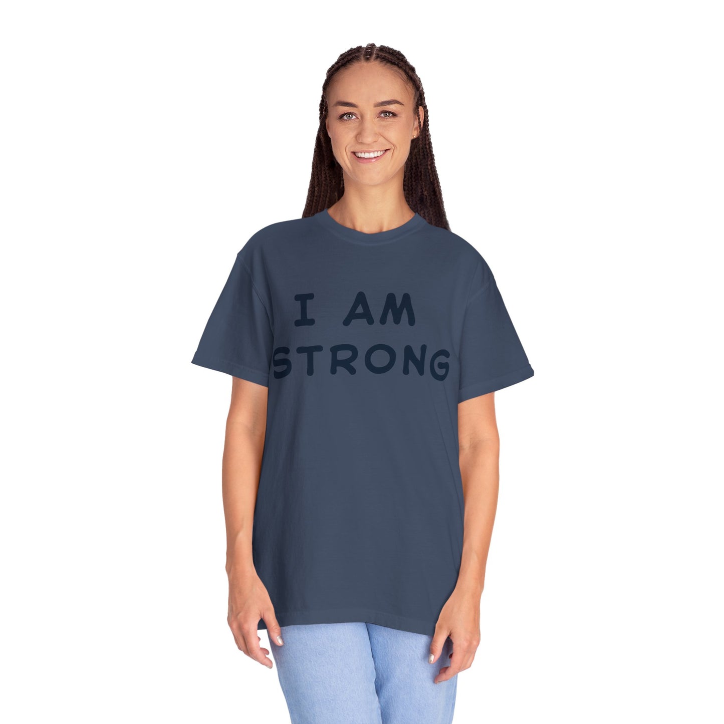 Empowering Unisex T-shirt - I AM STRONG, Motivational Tee, Gift for Him/Her, Casual Wear, Fitness Apparel, Positive Affirmation Shirt