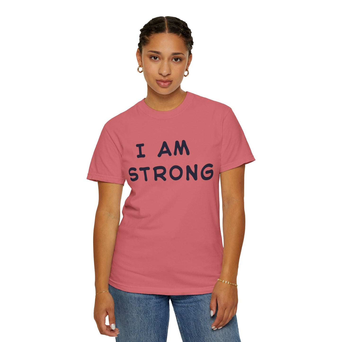 Empowering Unisex T-shirt - I AM STRONG, Motivational Tee, Gift for Him/Her, Casual Wear, Fitness Apparel, Positive Affirmation Shirt