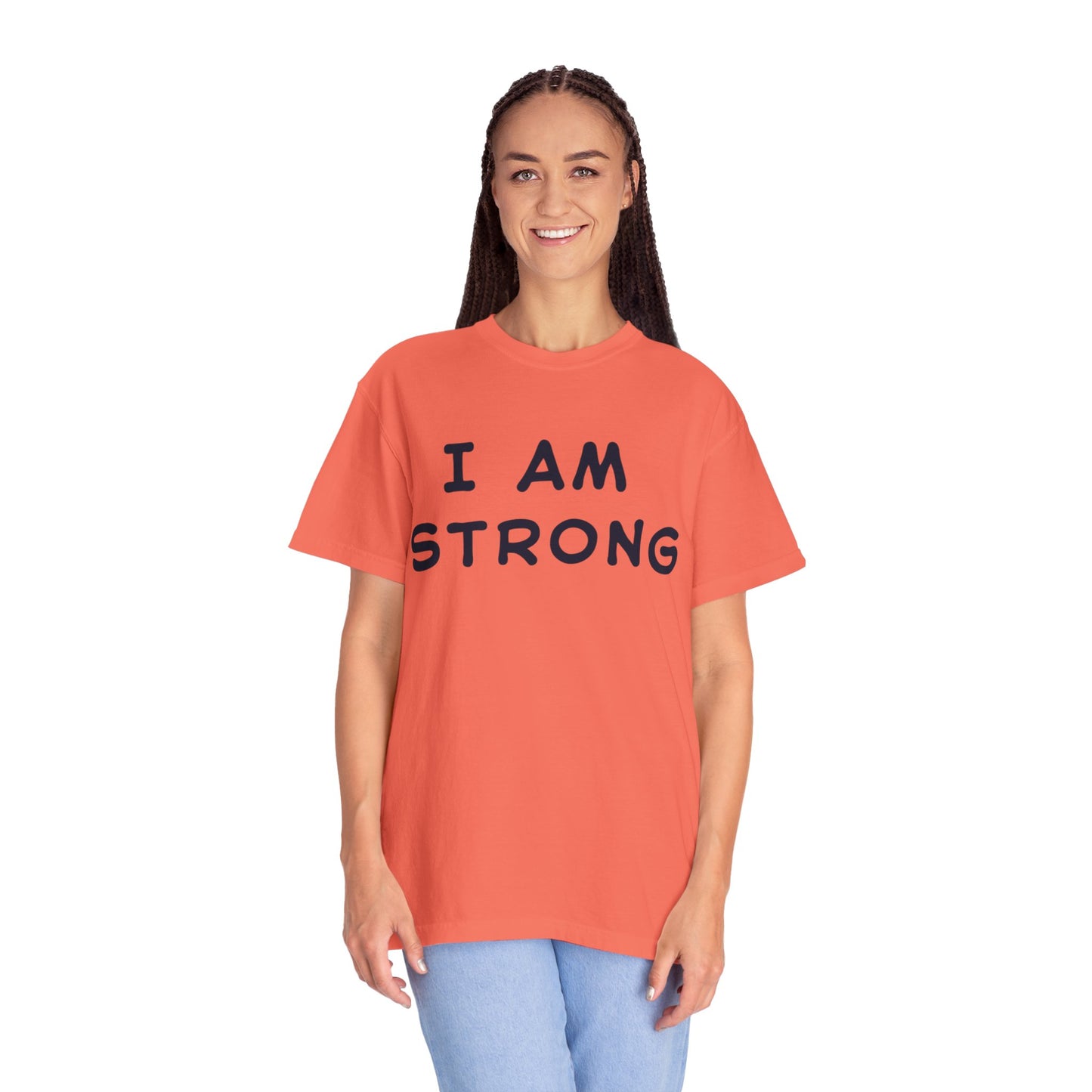 Empowering Unisex T-shirt - I AM STRONG, Motivational Tee, Gift for Him/Her, Casual Wear, Fitness Apparel, Positive Affirmation Shirt