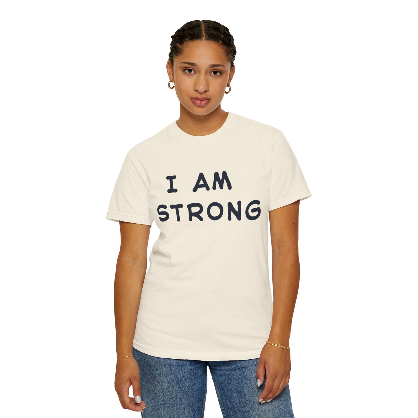 Empowering Unisex T-shirt - I AM STRONG, Motivational Tee, Gift for Him/Her, Casual Wear, Fitness Apparel, Positive Affirmation Shirt