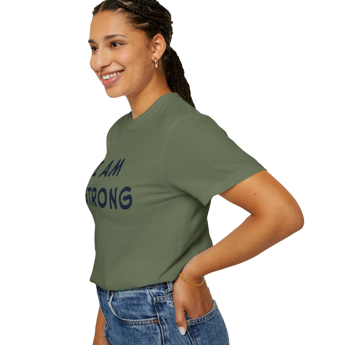 Empowering Unisex T-shirt - I AM STRONG, Motivational Tee, Gift for Him/Her, Casual Wear, Fitness Apparel, Positive Affirmation Shirt