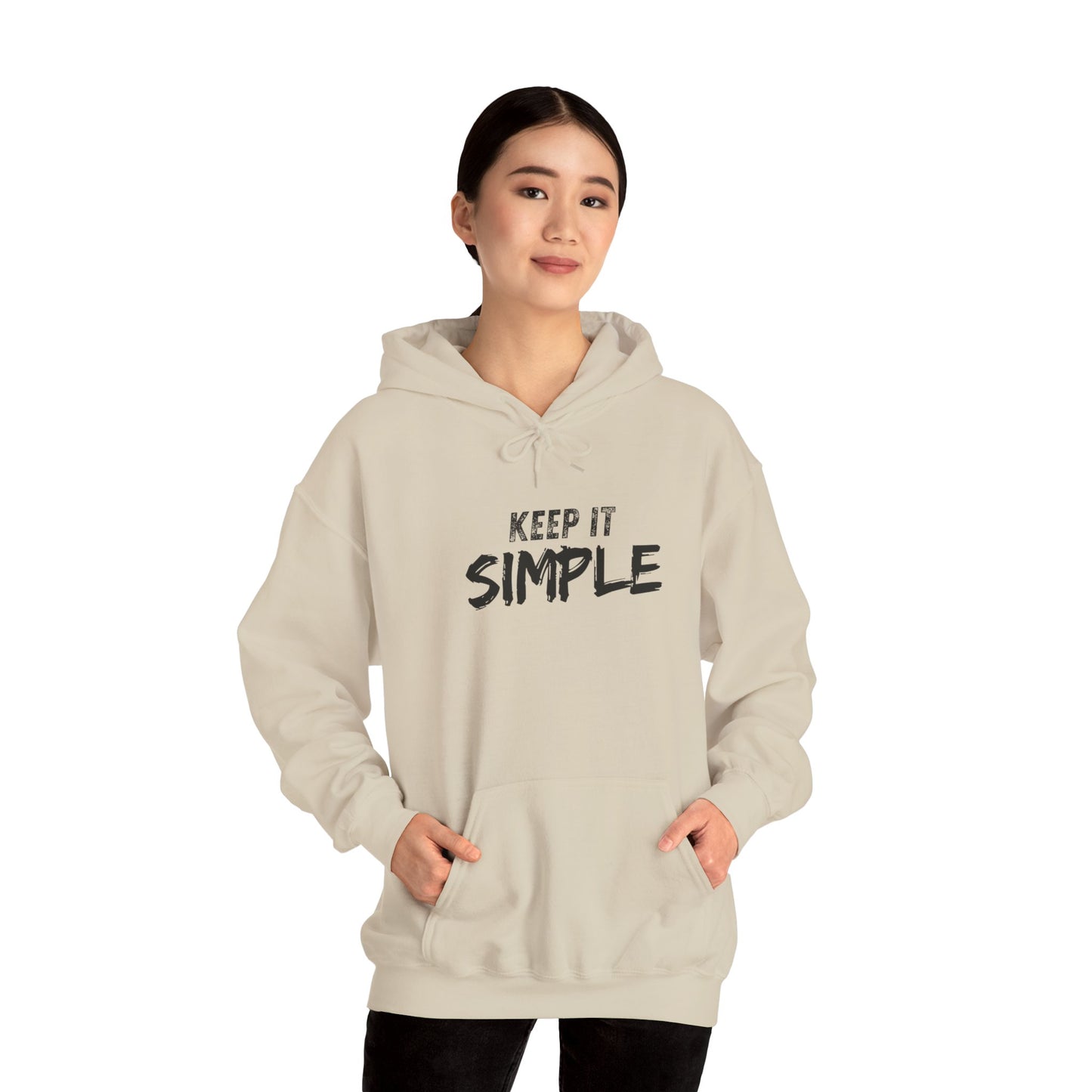 Minimalist Hoodie with 'Keep It Simple' Design, Casual Sweatshirt for Everyday Wear, Unisex Comfort, Gift for Friends & Family