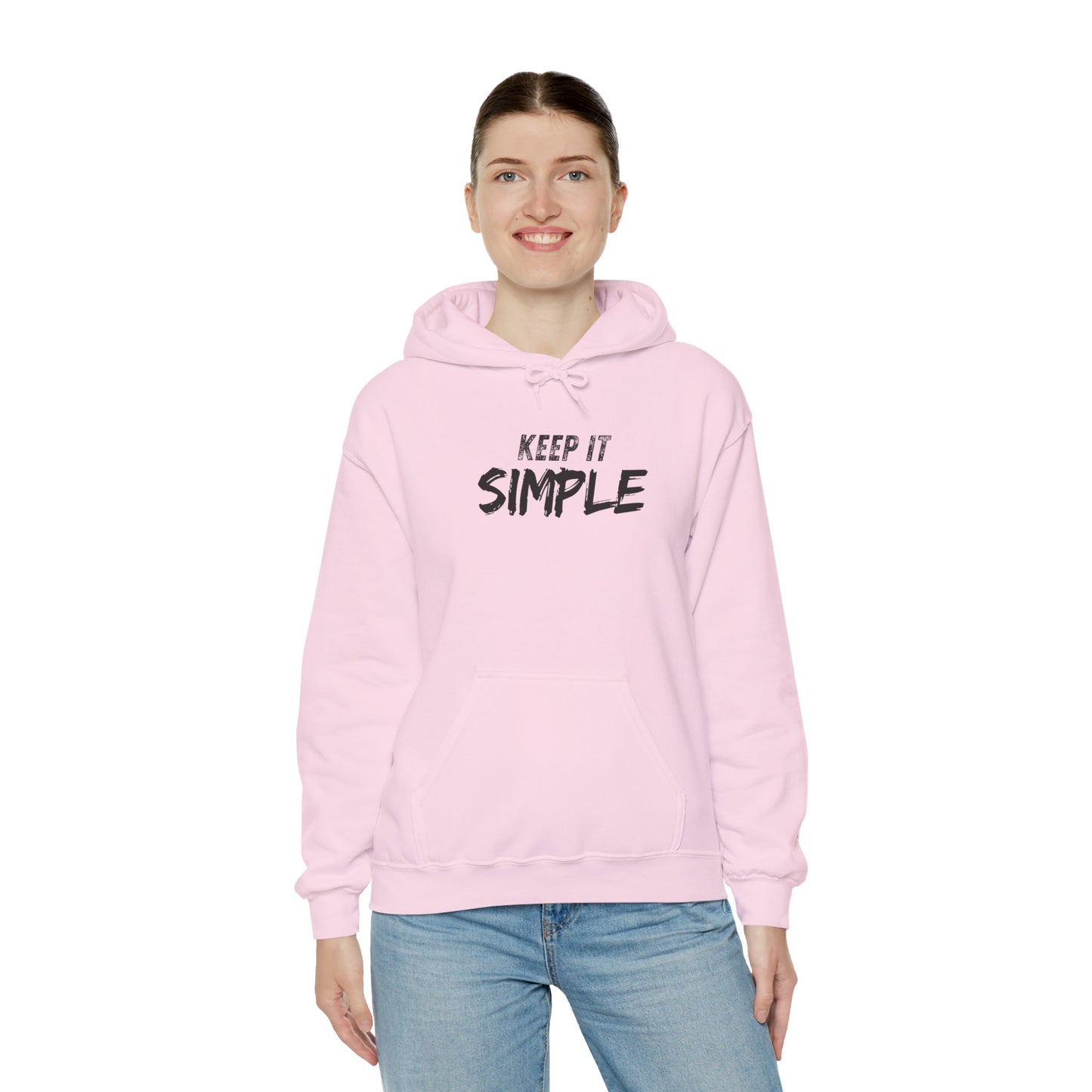 Minimalist Hoodie with 'Keep It Simple' Design, Casual Sweatshirt for Everyday Wear, Unisex Comfort, Gift for Friends & Family