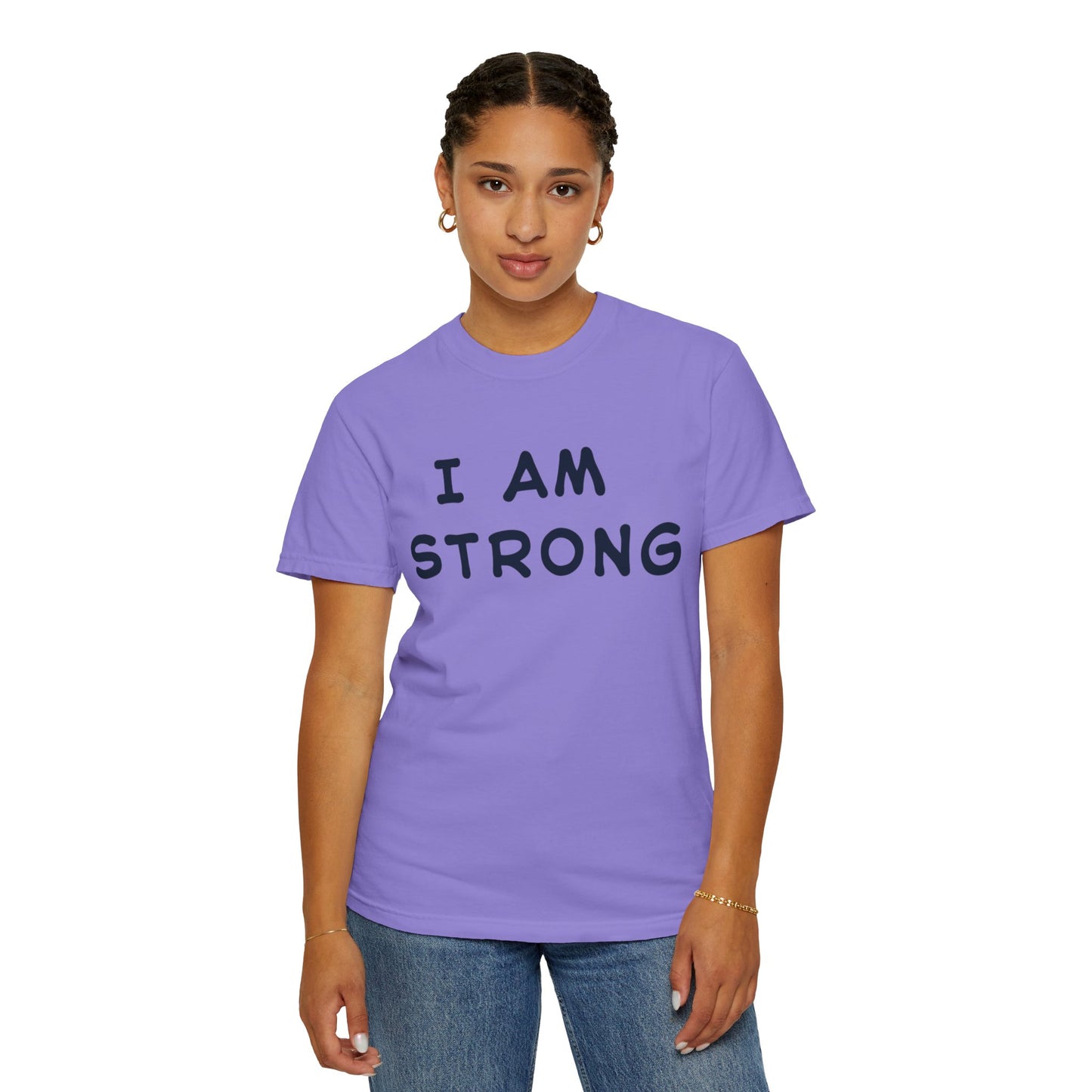 Empowering Unisex T-shirt - I AM STRONG, Motivational Tee, Gift for Him/Her, Casual Wear, Fitness Apparel, Positive Affirmation Shirt