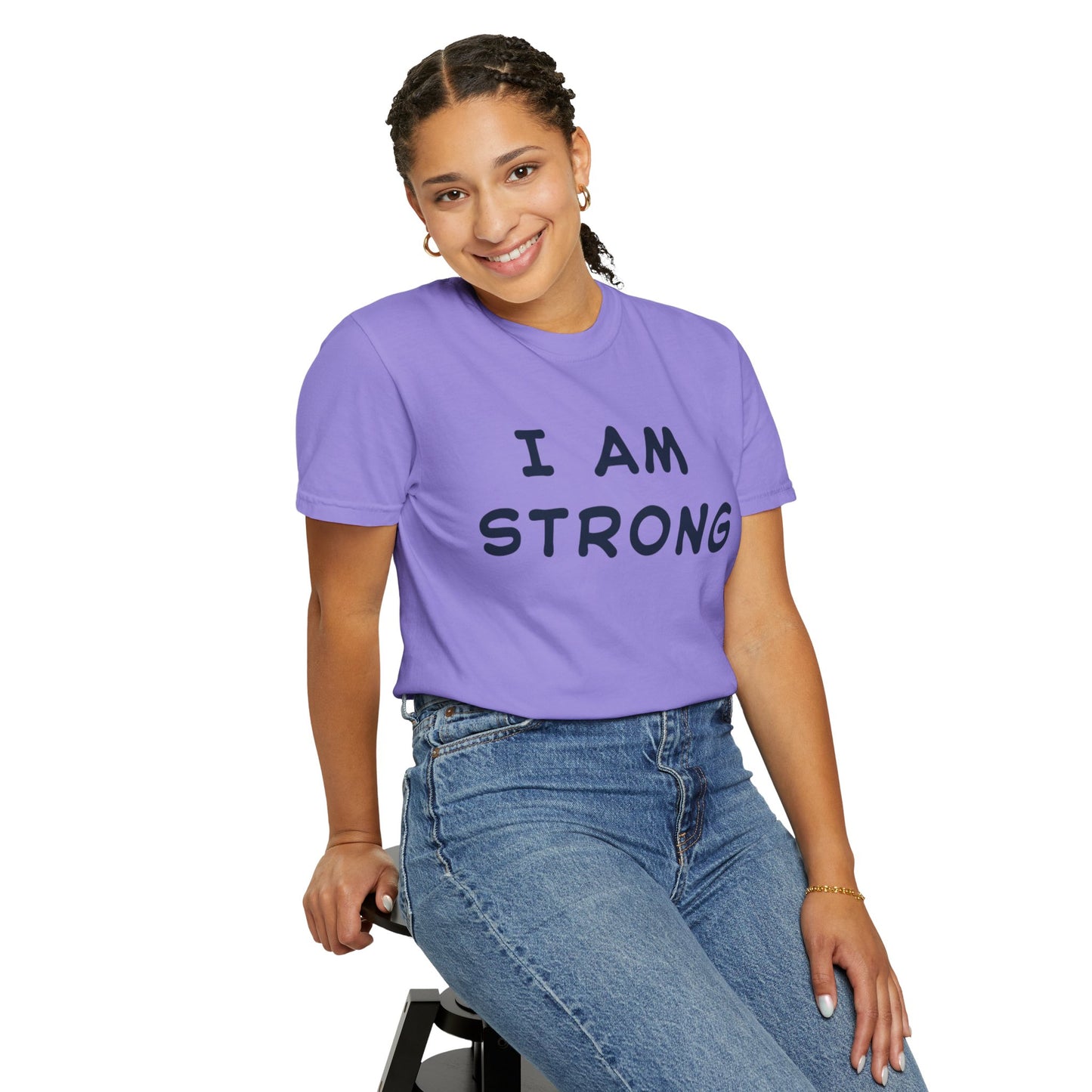 Empowering Unisex T-shirt - I AM STRONG, Motivational Tee, Gift for Him/Her, Casual Wear, Fitness Apparel, Positive Affirmation Shirt