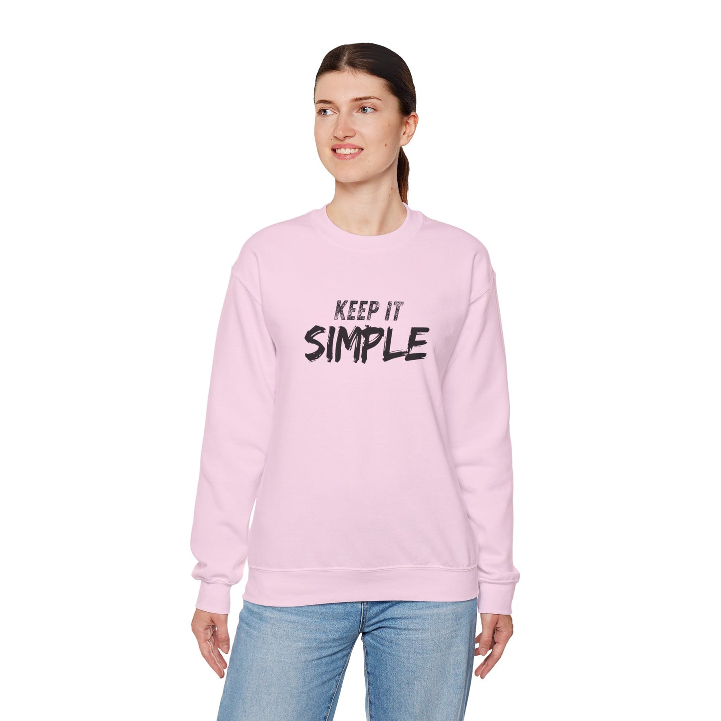 Unisex Crewneck Sweatshirt - Keep It Simple | Casual Wear, Gift for Friends, Cozy Layer, Everyday Comfort, Minimalist Style