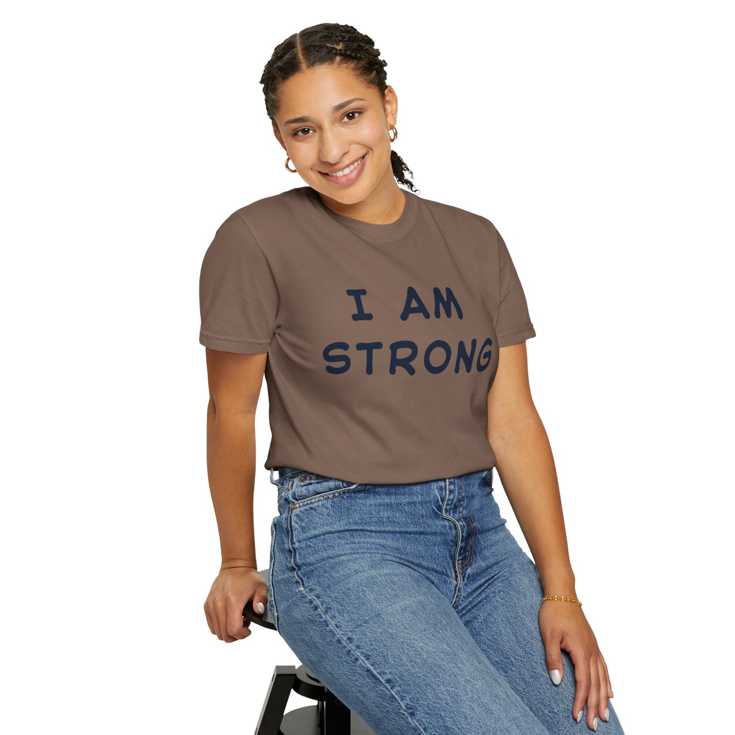 Empowering Unisex T-shirt - I AM STRONG, Motivational Tee, Gift for Him/Her, Casual Wear, Fitness Apparel, Positive Affirmation Shirt