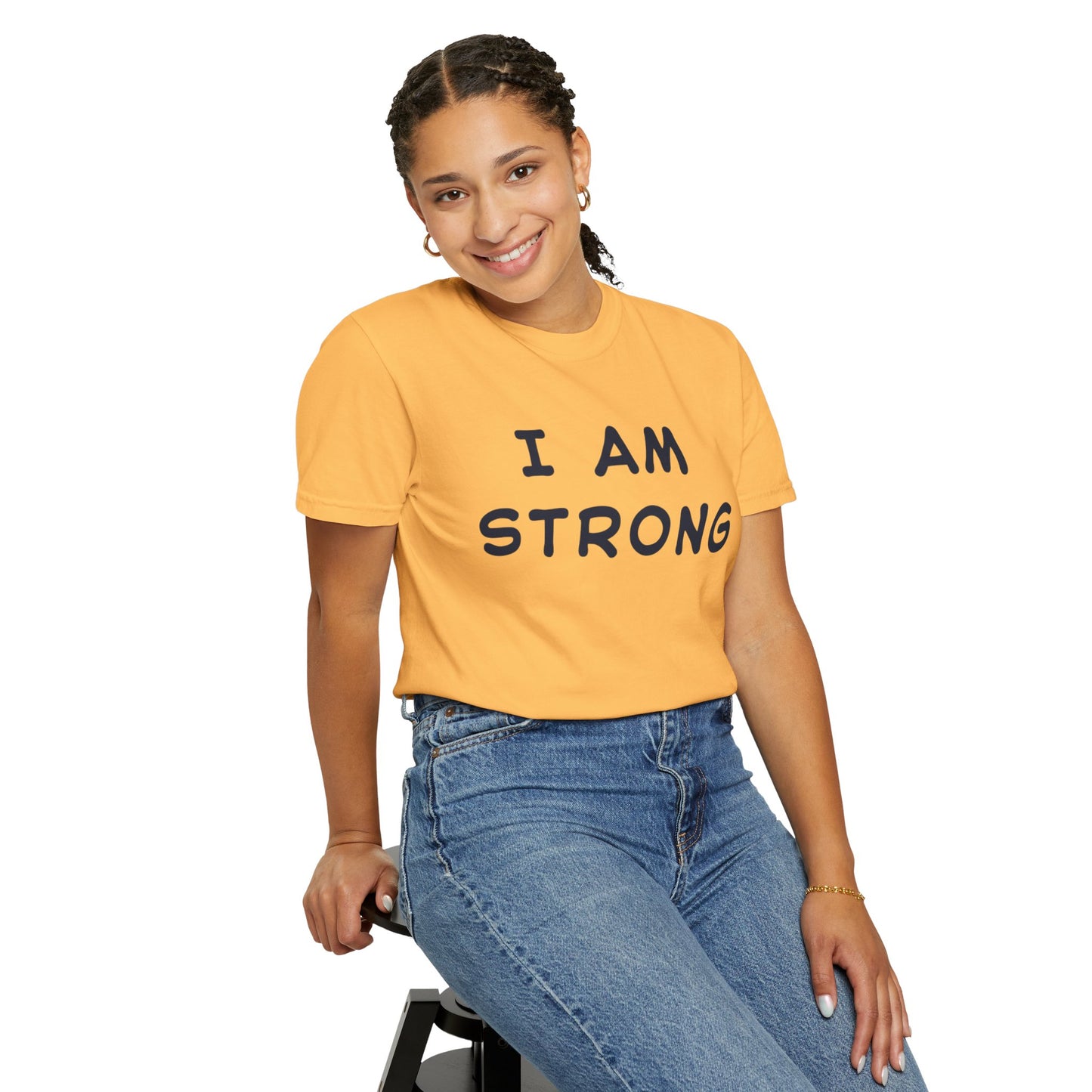 Empowering Unisex T-shirt - I AM STRONG, Motivational Tee, Gift for Him/Her, Casual Wear, Fitness Apparel, Positive Affirmation Shirt