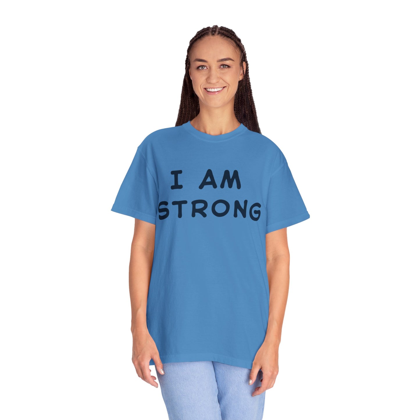 Empowering Unisex T-shirt - I AM STRONG, Motivational Tee, Gift for Him/Her, Casual Wear, Fitness Apparel, Positive Affirmation Shirt