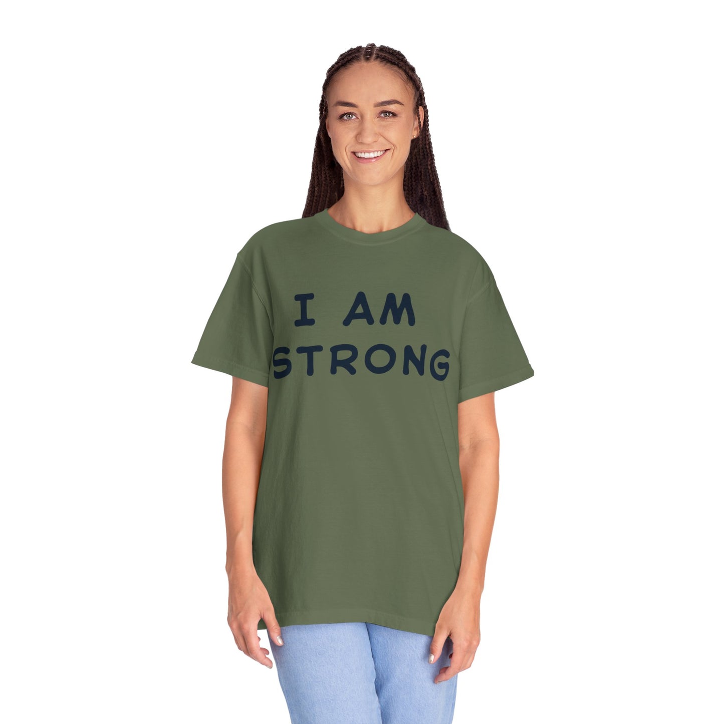 Empowering Unisex T-shirt - I AM STRONG, Motivational Tee, Gift for Him/Her, Casual Wear, Fitness Apparel, Positive Affirmation Shirt