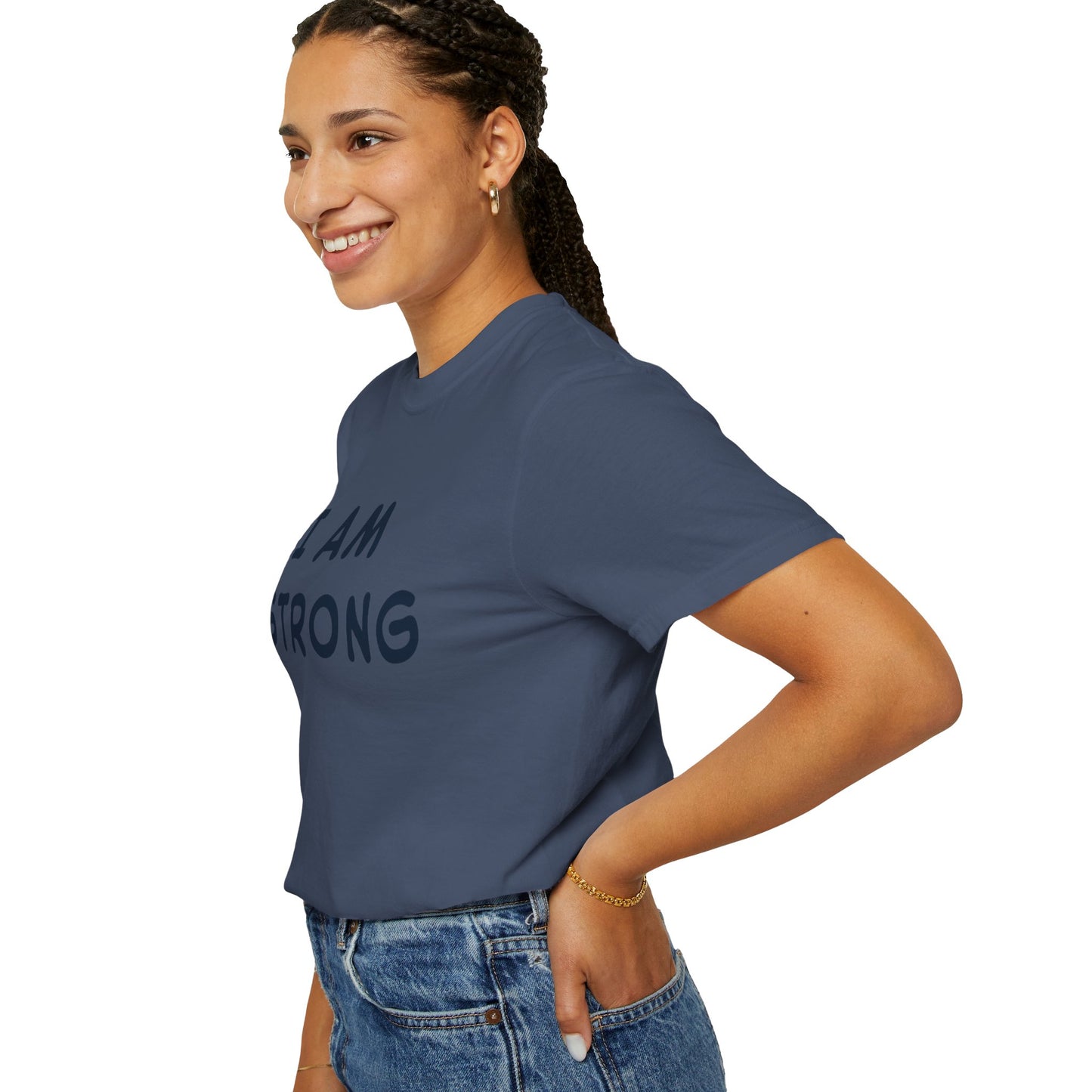 Empowering Unisex T-shirt - I AM STRONG, Motivational Tee, Gift for Him/Her, Casual Wear, Fitness Apparel, Positive Affirmation Shirt