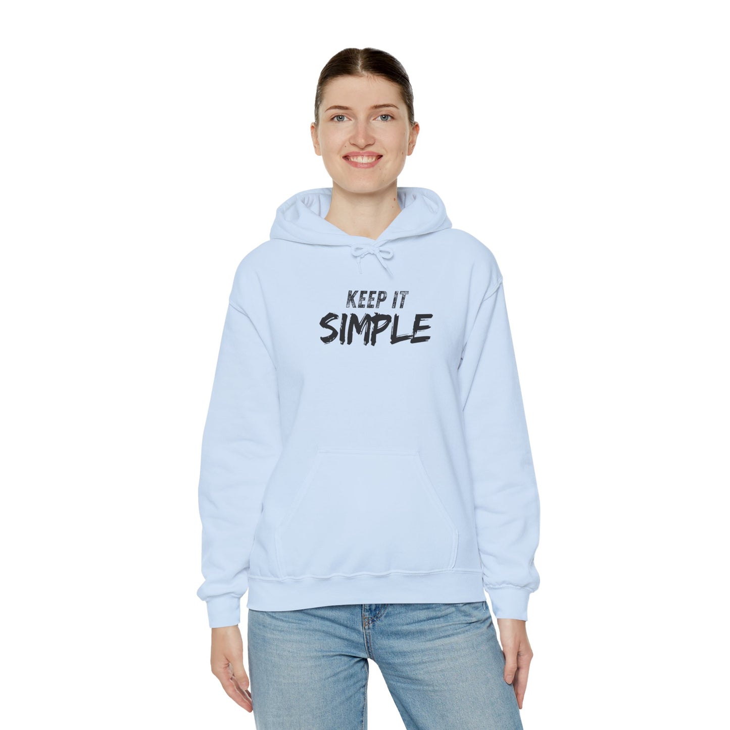 Minimalist Hoodie with 'Keep It Simple' Design, Casual Sweatshirt for Everyday Wear, Unisex Comfort, Gift for Friends & Family