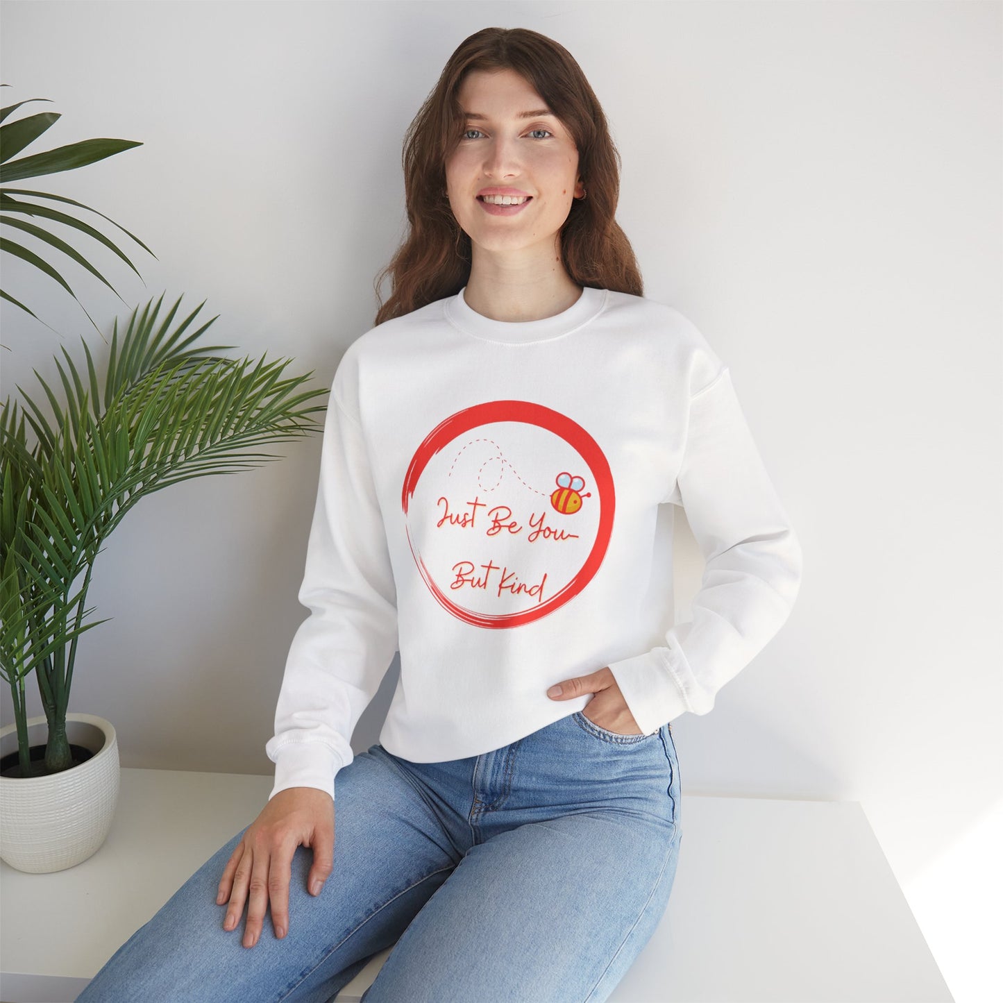 Cute Bee Inspirational Sweatshirt, Cozy Gift for Friends, Unisex Crewneck, Spring Vibe, Bee Lover Apparel