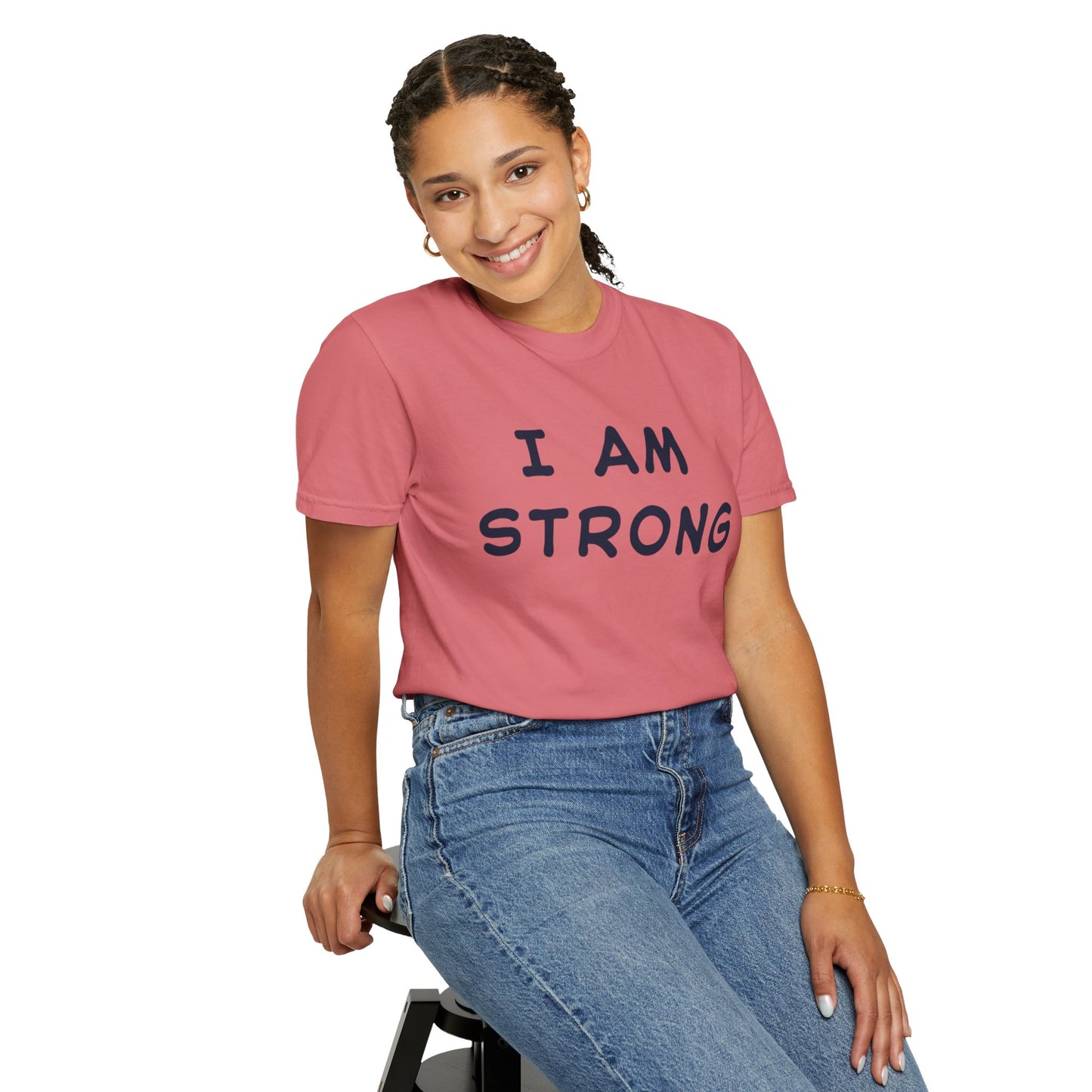 Empowering Unisex T-shirt - I AM STRONG, Motivational Tee, Gift for Him/Her, Casual Wear, Fitness Apparel, Positive Affirmation Shirt