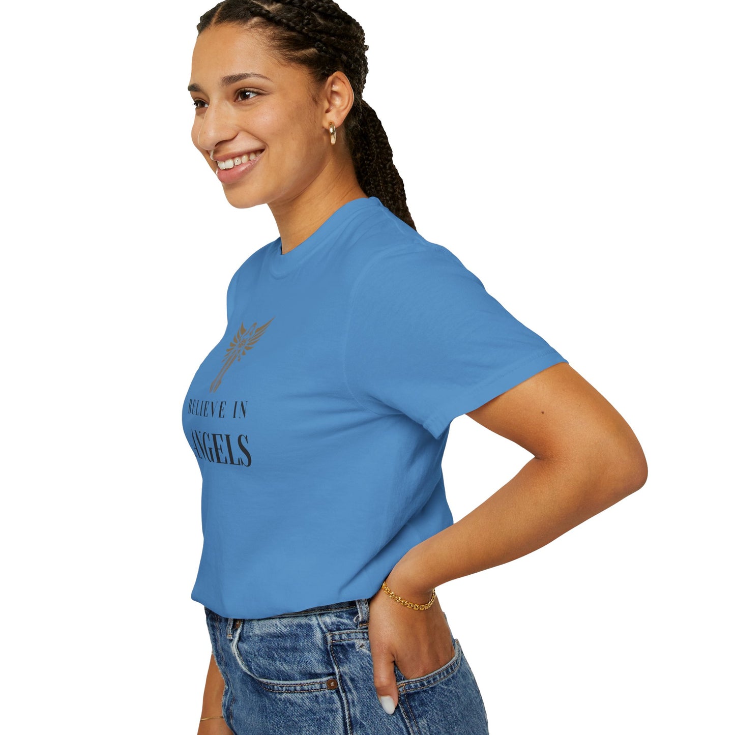 Believe in Angels Unisex T-Shirt for Spiritual Seekers, Casual Wear, Gift for Friends, Birthday Gift, Inspirational Apparel