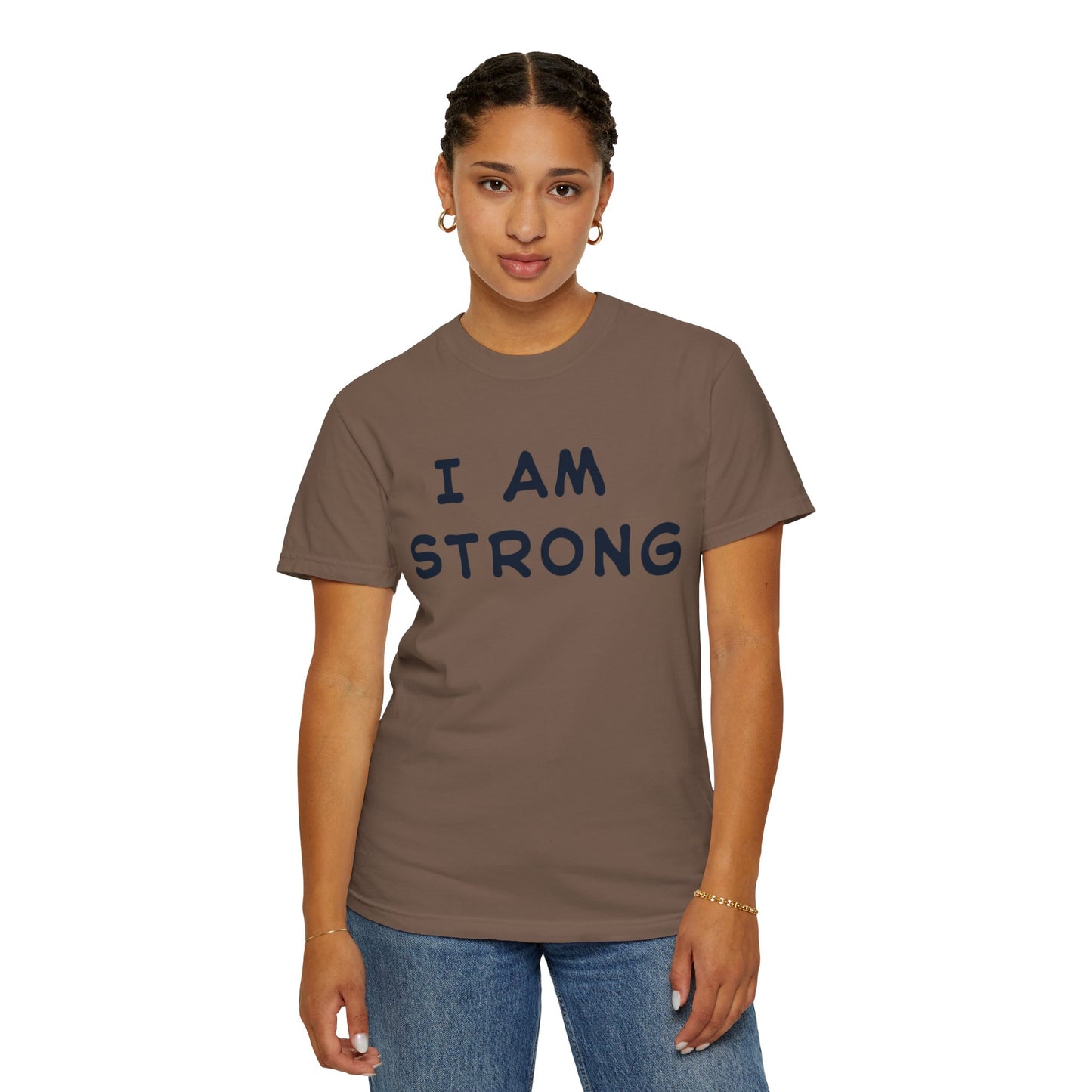 Empowering Unisex T-shirt - I AM STRONG, Motivational Tee, Gift for Him/Her, Casual Wear, Fitness Apparel, Positive Affirmation Shirt
