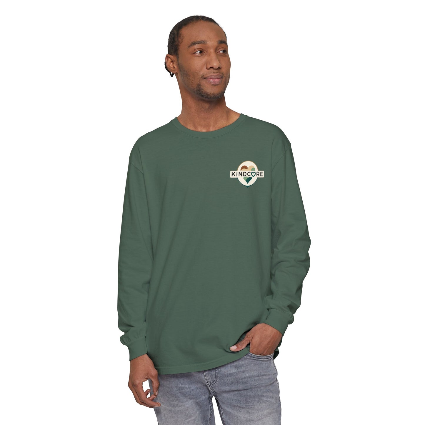 Be Kind Long Sleeve Tee, Unisex Garment-Dyed Shirt, Kindness Apparel, Casual Wear, Gift for Friends, Positive Vibes T-Shirt