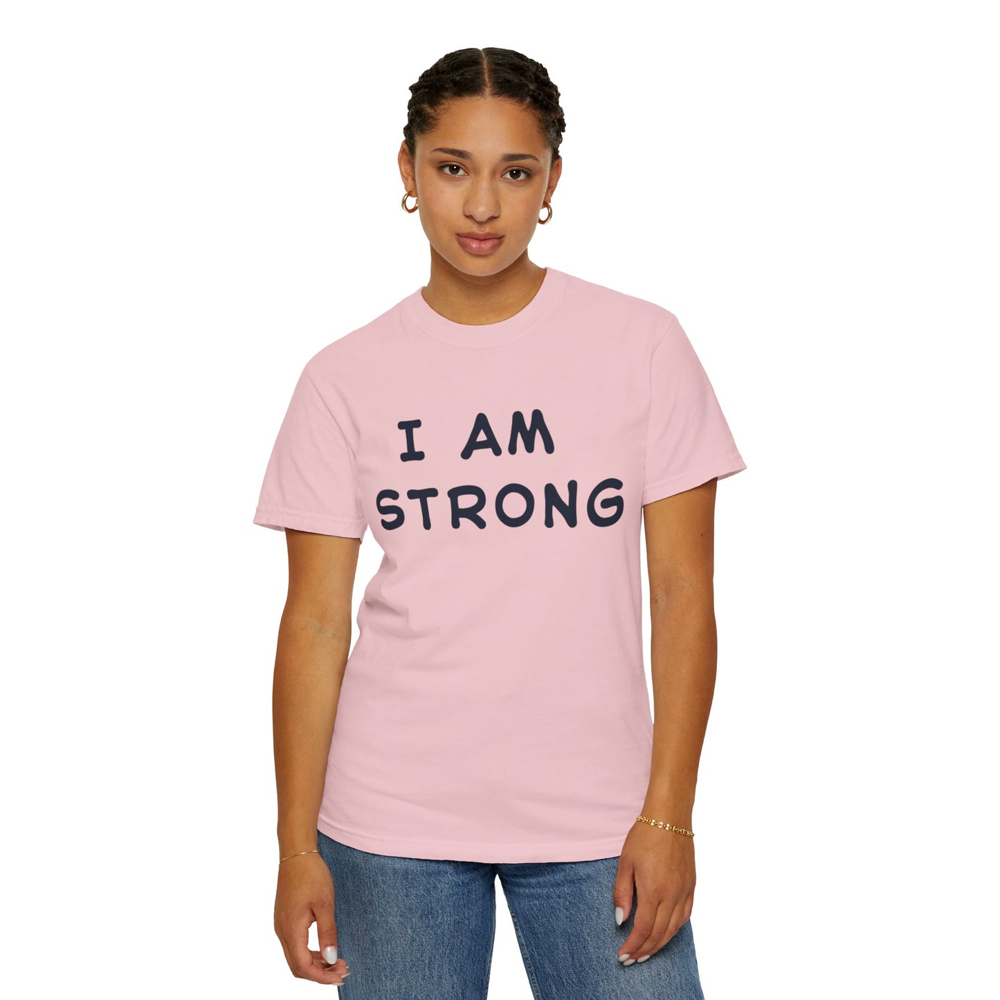 Empowering Unisex T-shirt - I AM STRONG, Motivational Tee, Gift for Him/Her, Casual Wear, Fitness Apparel, Positive Affirmation Shirt