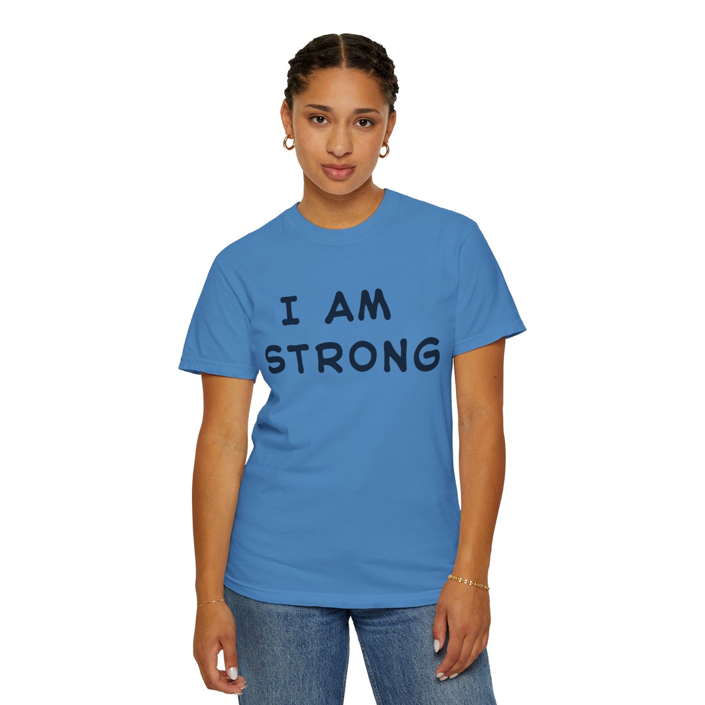 Empowering Unisex T-shirt - I AM STRONG, Motivational Tee, Gift for Him/Her, Casual Wear, Fitness Apparel, Positive Affirmation Shirt
