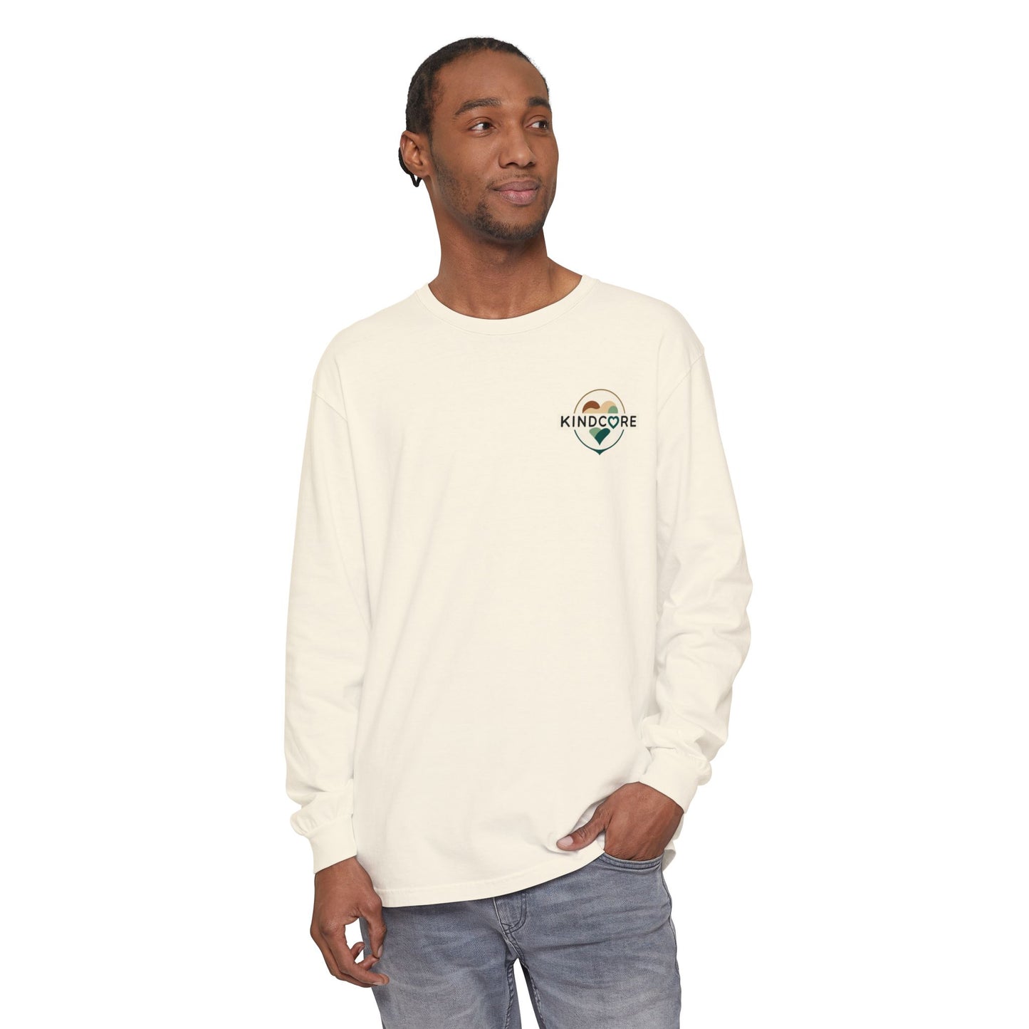 Be Kind Long Sleeve Tee, Unisex Garment-Dyed Shirt, Kindness Apparel, Casual Wear, Gift for Friends, Positive Vibes T-Shirt