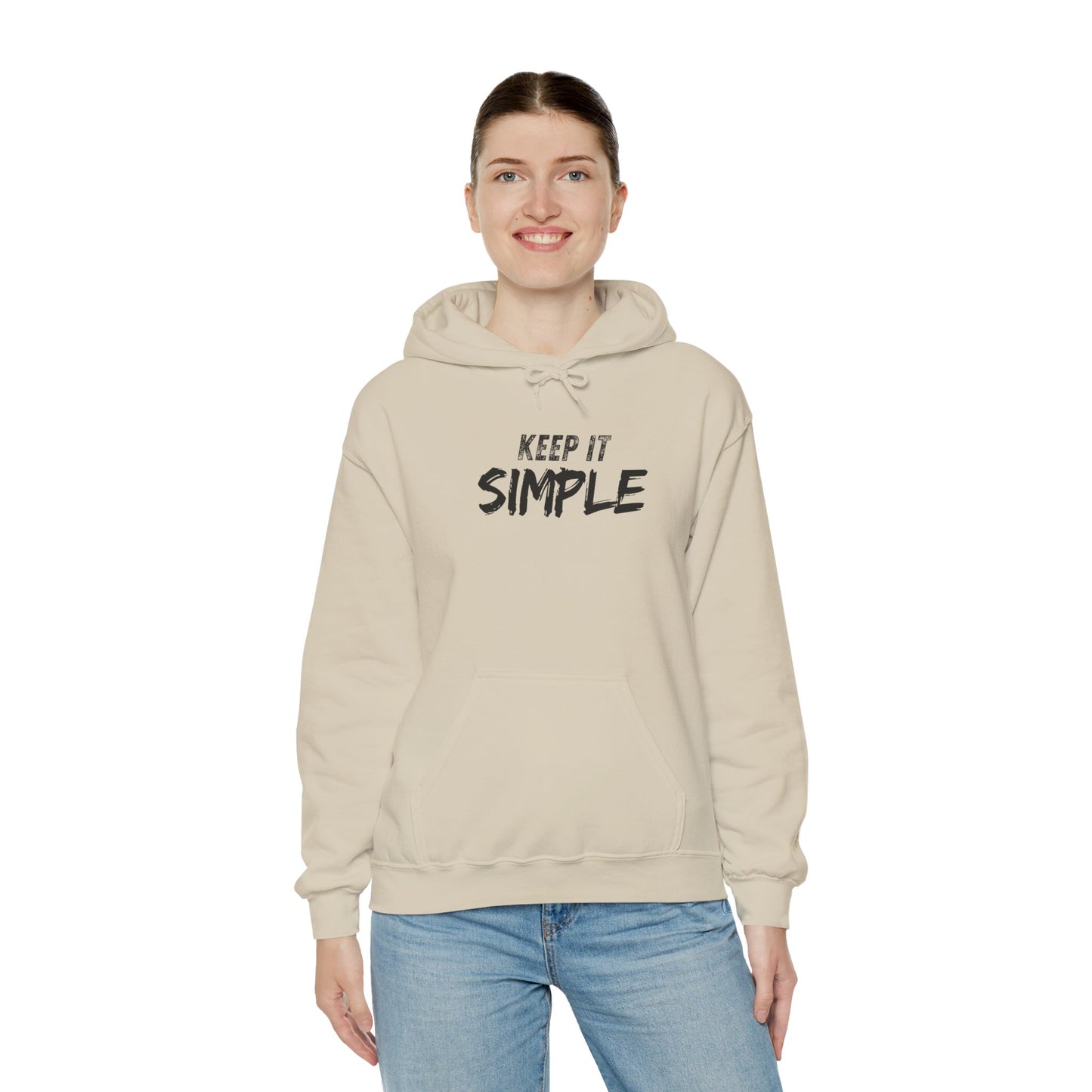 Minimalist Hoodie with 'Keep It Simple' Design, Casual Sweatshirt for Everyday Wear, Unisex Comfort, Gift for Friends & Family