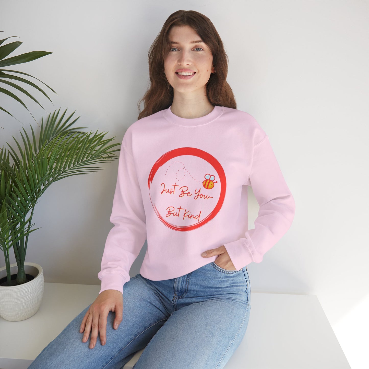 Cute Bee Inspirational Sweatshirt, Cozy Gift for Friends, Unisex Crewneck, Spring Vibe, Bee Lover Apparel