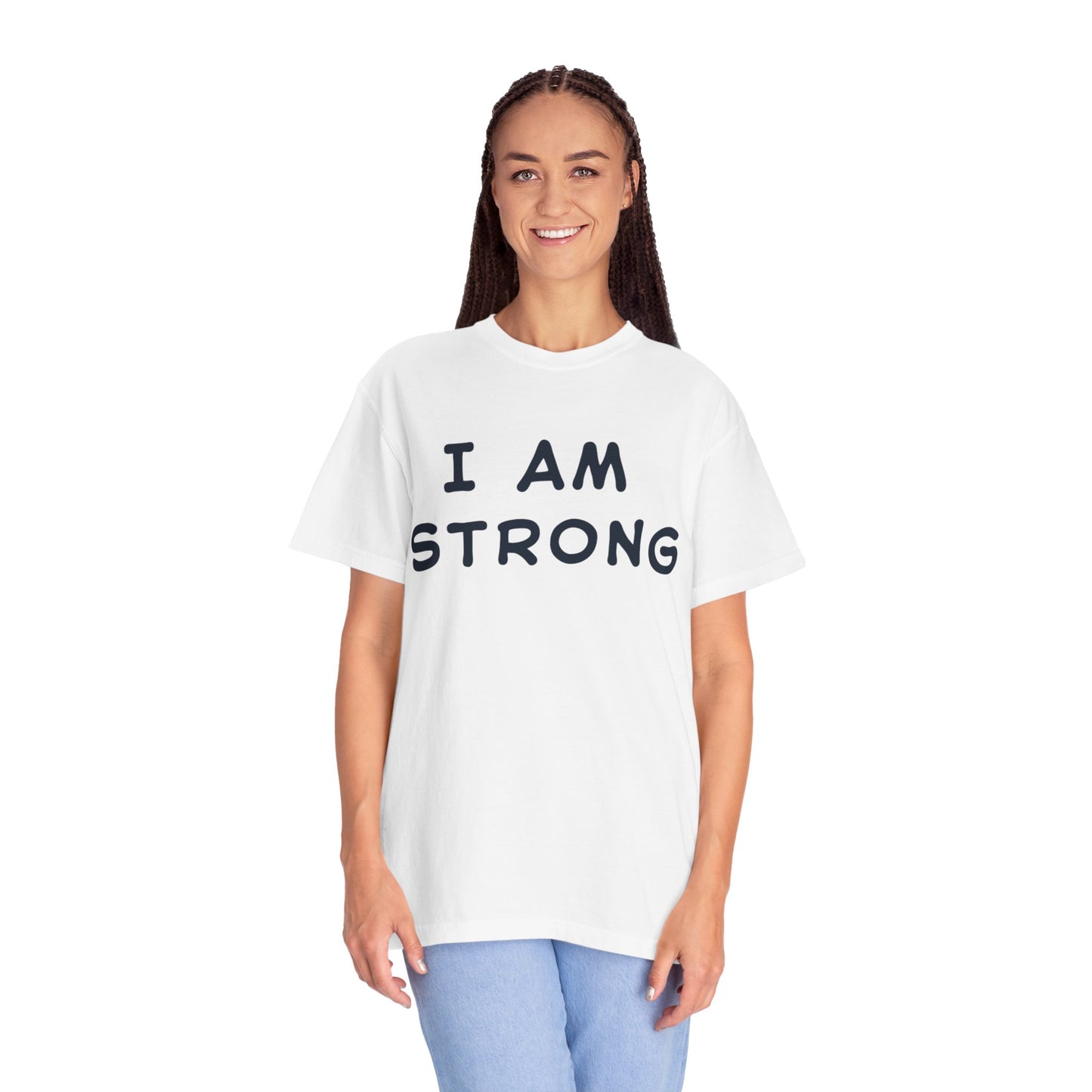 Empowering Unisex T-shirt - I AM STRONG, Motivational Tee, Gift for Him/Her, Casual Wear, Fitness Apparel, Positive Affirmation Shirt
