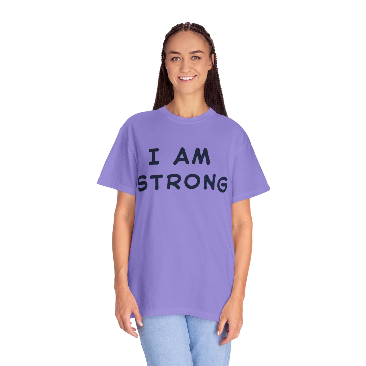 Empowering Unisex T-shirt - I AM STRONG, Motivational Tee, Gift for Him/Her, Casual Wear, Fitness Apparel, Positive Affirmation Shirt