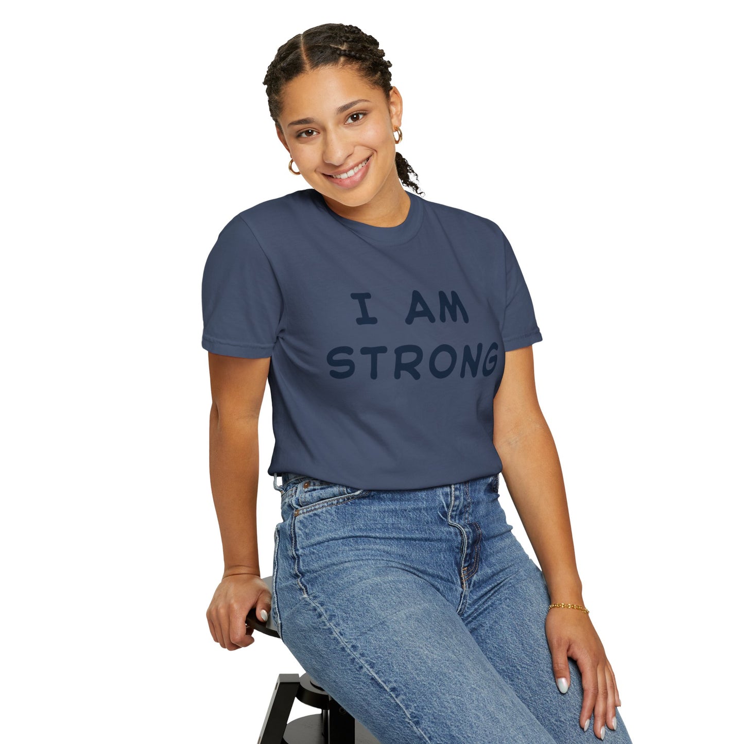Empowering Unisex T-shirt - I AM STRONG, Motivational Tee, Gift for Him/Her, Casual Wear, Fitness Apparel, Positive Affirmation Shirt