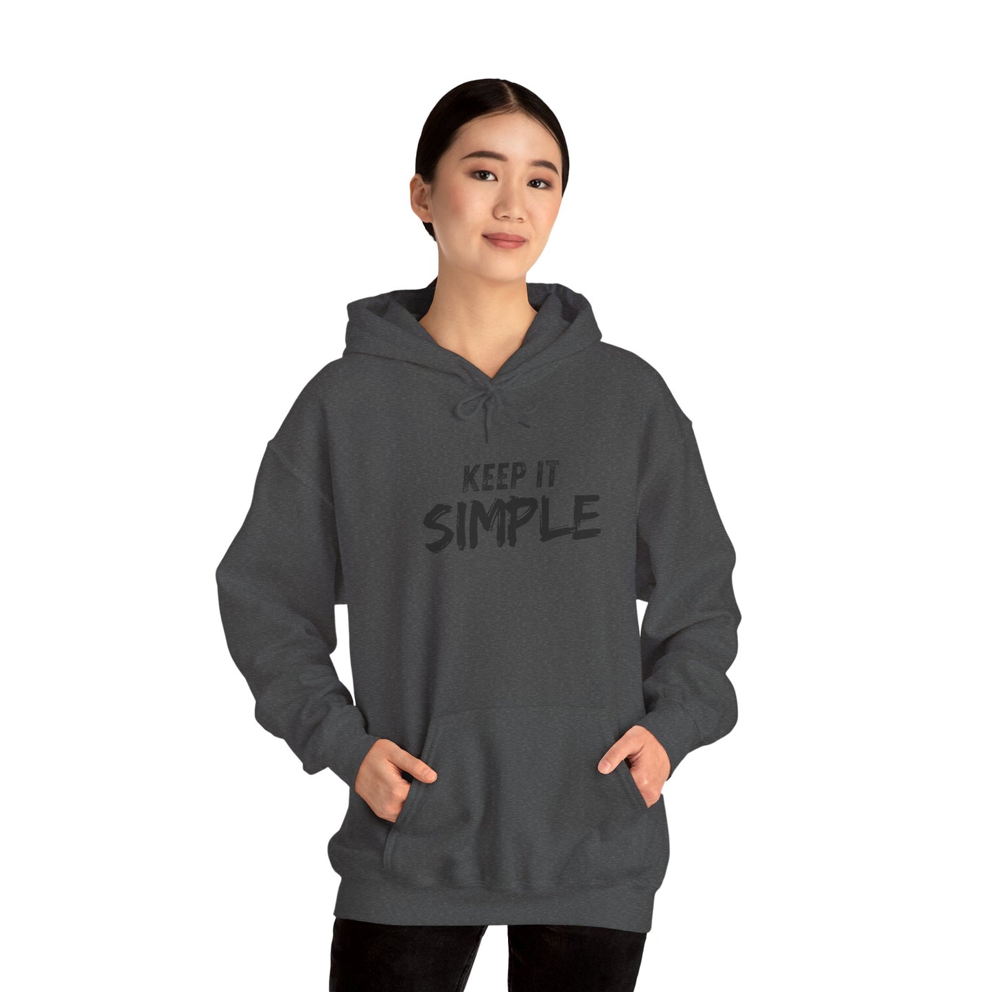 Minimalist Hoodie with 'Keep It Simple' Design, Casual Sweatshirt for Everyday Wear, Unisex Comfort, Gift for Friends & Family