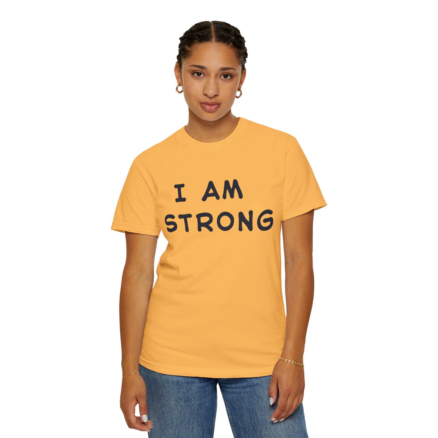 Empowering Unisex T-shirt - I AM STRONG, Motivational Tee, Gift for Him/Her, Casual Wear, Fitness Apparel, Positive Affirmation Shirt