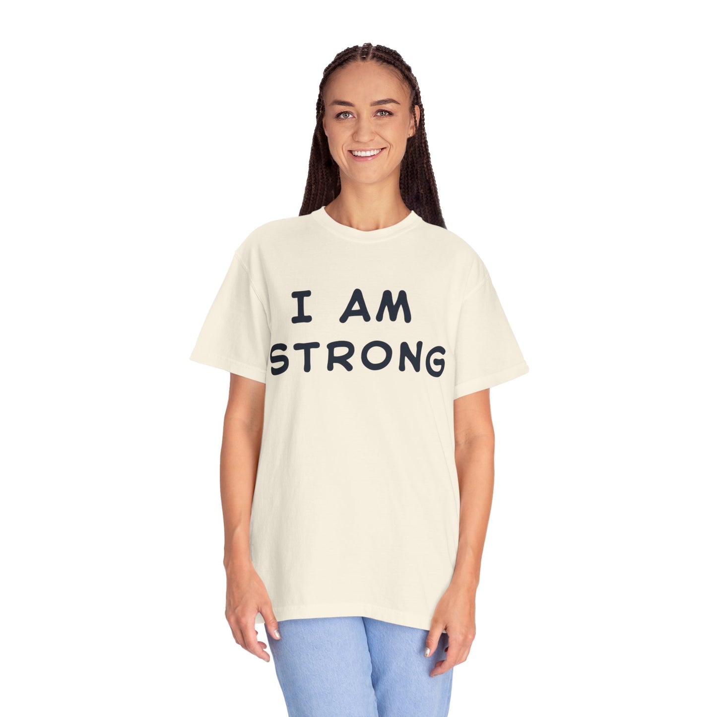 Empowering Unisex T-shirt - I AM STRONG, Motivational Tee, Gift for Him/Her, Casual Wear, Fitness Apparel, Positive Affirmation Shirt