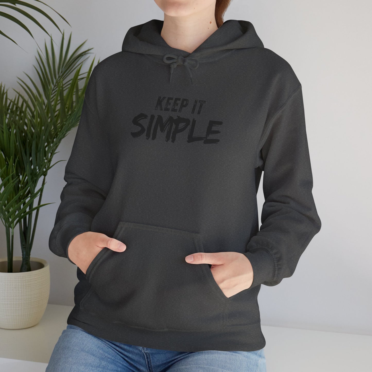 Minimalist Hoodie with 'Keep It Simple' Design, Casual Sweatshirt for Everyday Wear, Unisex Comfort, Gift for Friends & Family