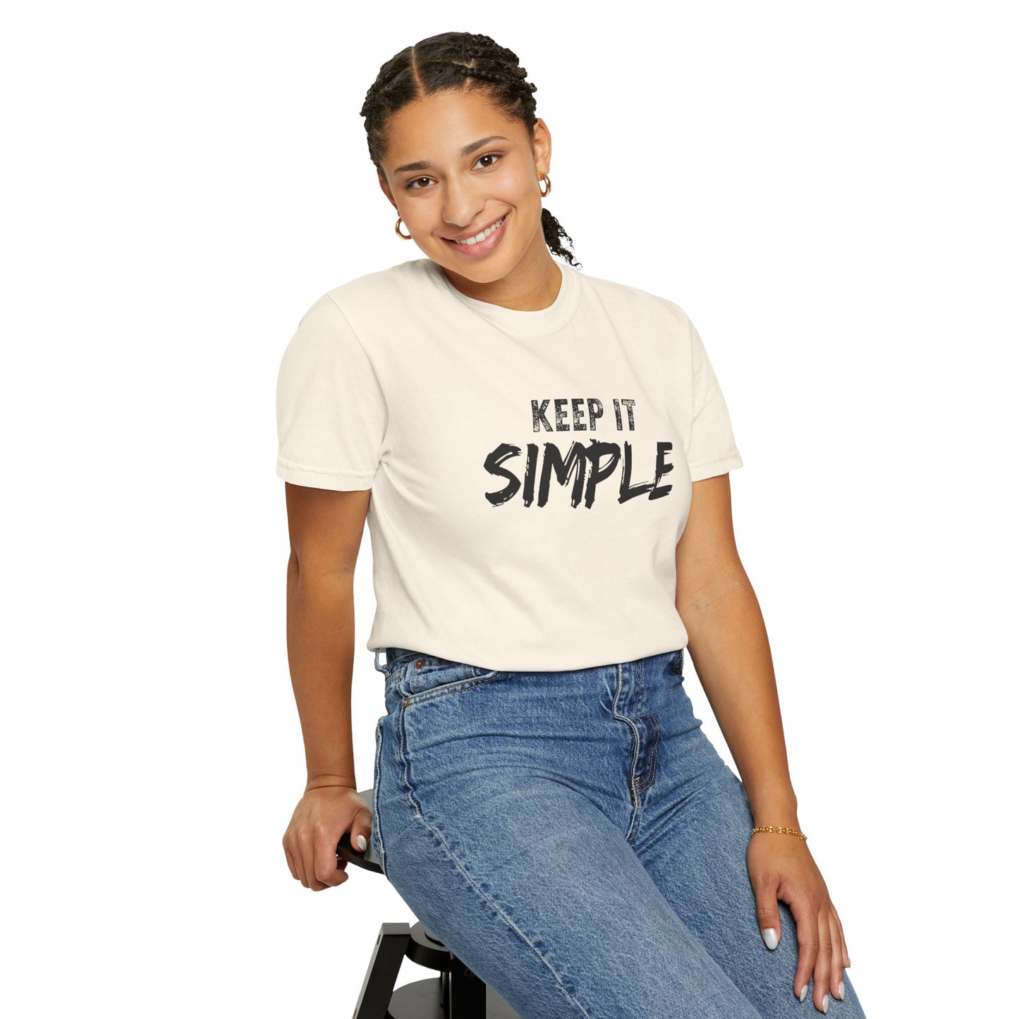 Unisex Garment-Dyed T-Shirt - Keep It Simple Tee, Casual Wear, Minimalist Fashion, Gift Idea, Everyday Comfort