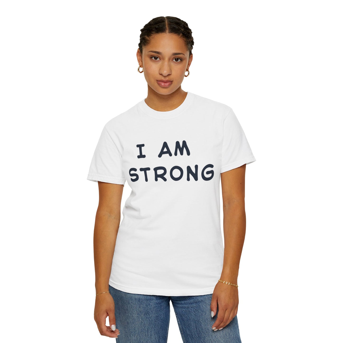 Empowering Unisex T-shirt - I AM STRONG, Motivational Tee, Gift for Him/Her, Casual Wear, Fitness Apparel, Positive Affirmation Shirt