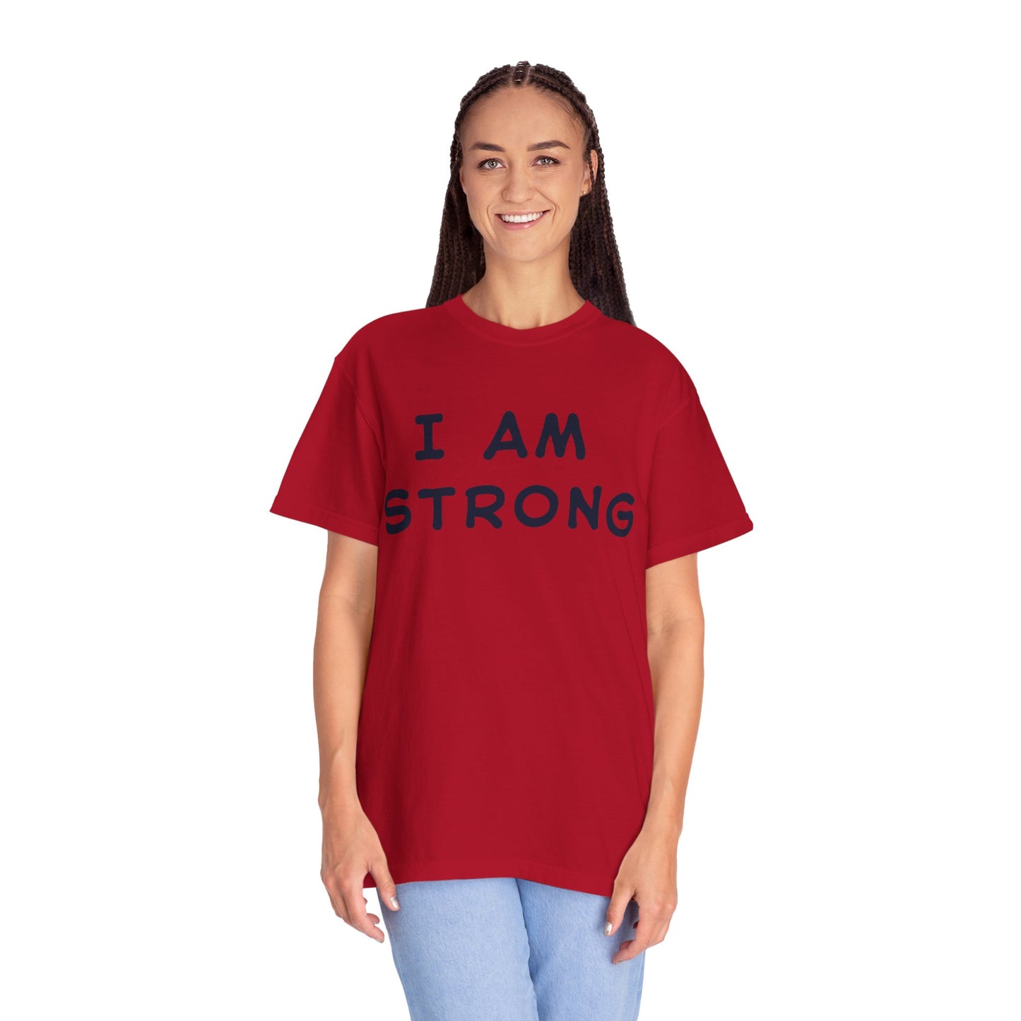 Empowering Unisex T-shirt - I AM STRONG, Motivational Tee, Gift for Him/Her, Casual Wear, Fitness Apparel, Positive Affirmation Shirt