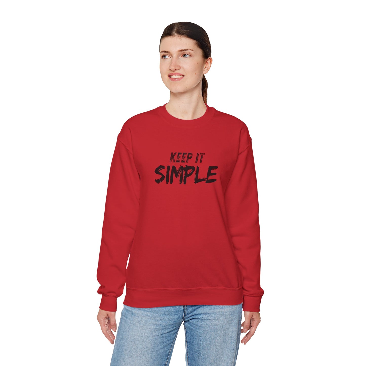Unisex Crewneck Sweatshirt - Keep It Simple | Casual Wear, Gift for Friends, Cozy Layer, Everyday Comfort, Minimalist Style