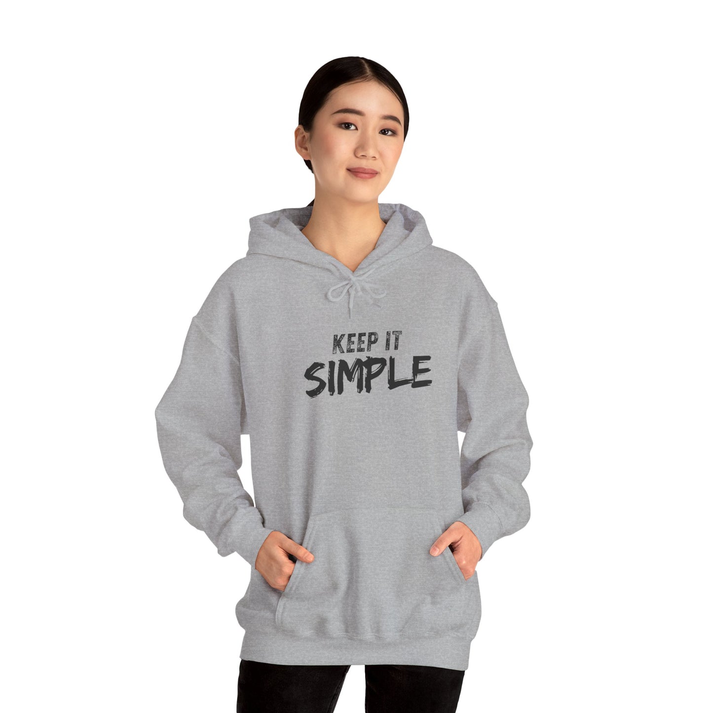 Minimalist Hoodie with 'Keep It Simple' Design, Casual Sweatshirt for Everyday Wear, Unisex Comfort, Gift for Friends & Family
