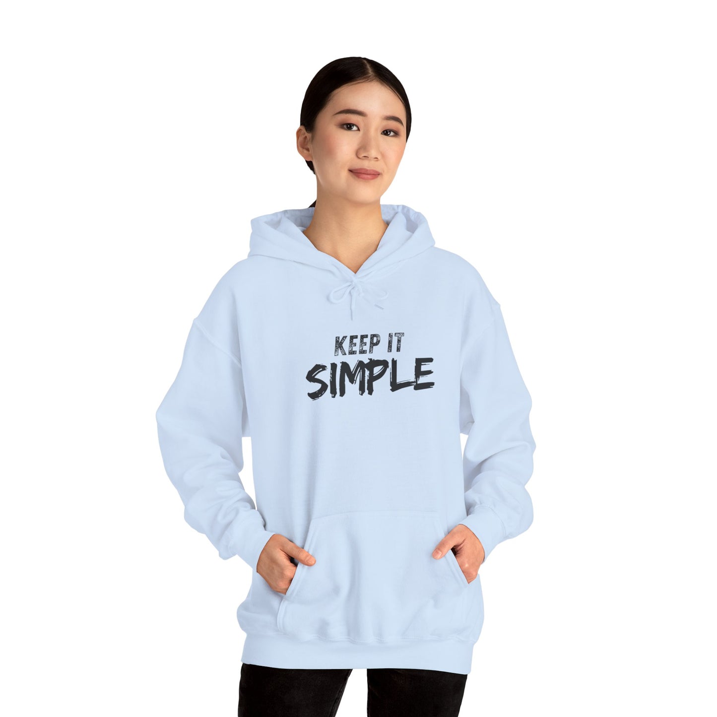 Minimalist Hoodie with 'Keep It Simple' Design, Casual Sweatshirt for Everyday Wear, Unisex Comfort, Gift for Friends & Family