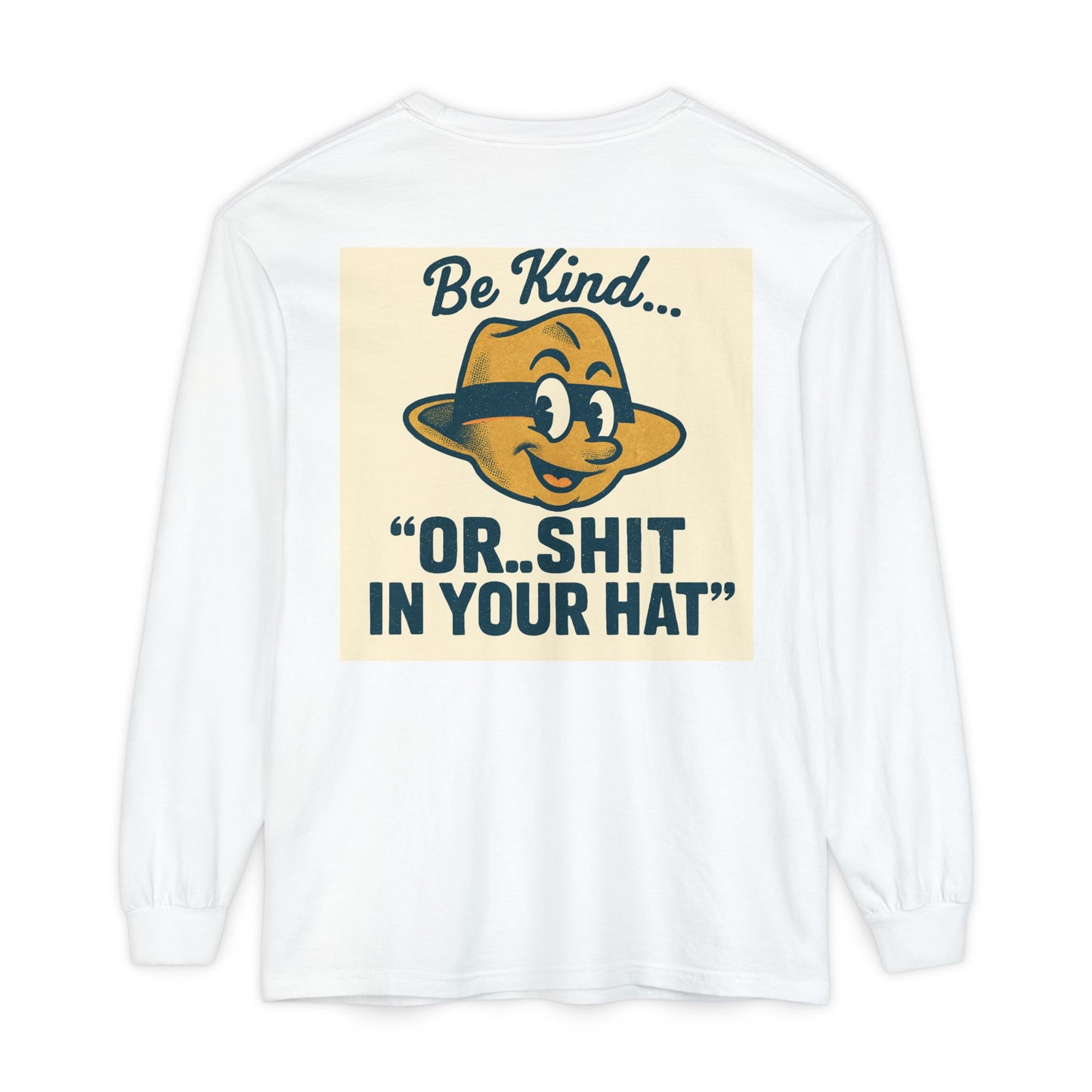 Be Kind Long Sleeve Tee, Unisex Garment-Dyed Shirt, Kindness Apparel, Casual Wear, Gift for Friends, Positive Vibes T-Shirt