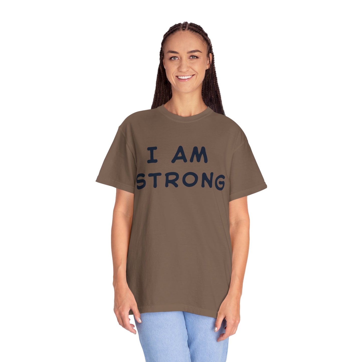 Empowering Unisex T-shirt - I AM STRONG, Motivational Tee, Gift for Him/Her, Casual Wear, Fitness Apparel, Positive Affirmation Shirt